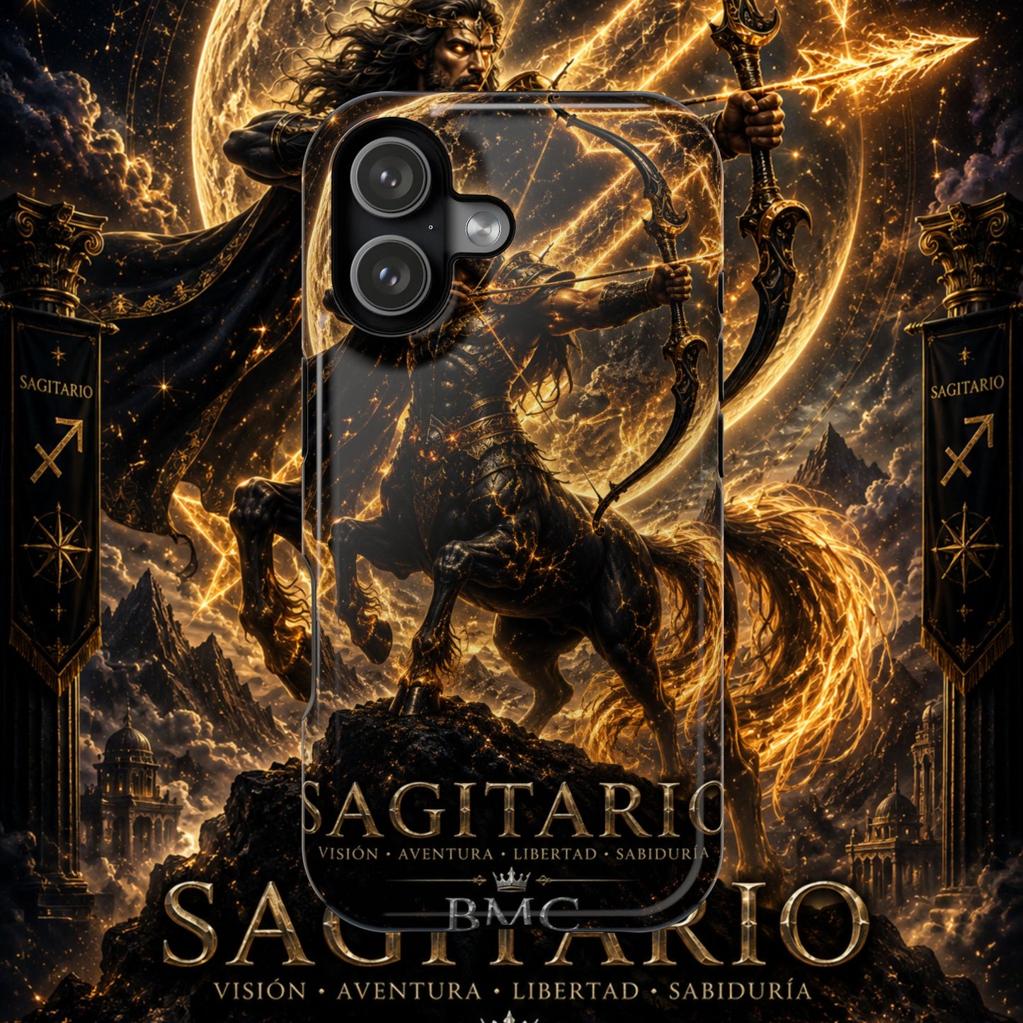 "Funda Magnética Reforzada Sagitario – El Cazador del Horizonte"