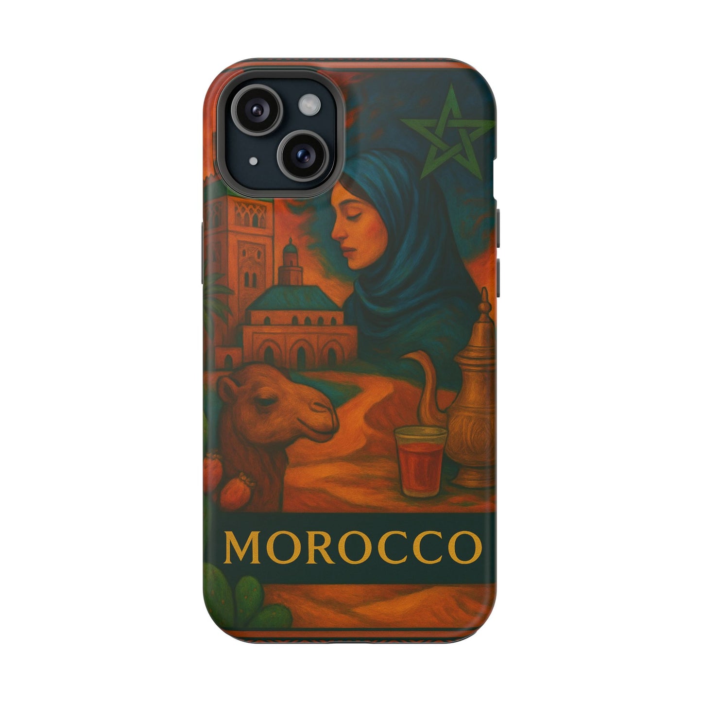 "Funda Magnética Reforzada Magnética Reforzada Marruecos: Magia del Desierto y Ciudades de Mil Colores 🐪🏜️🕌"