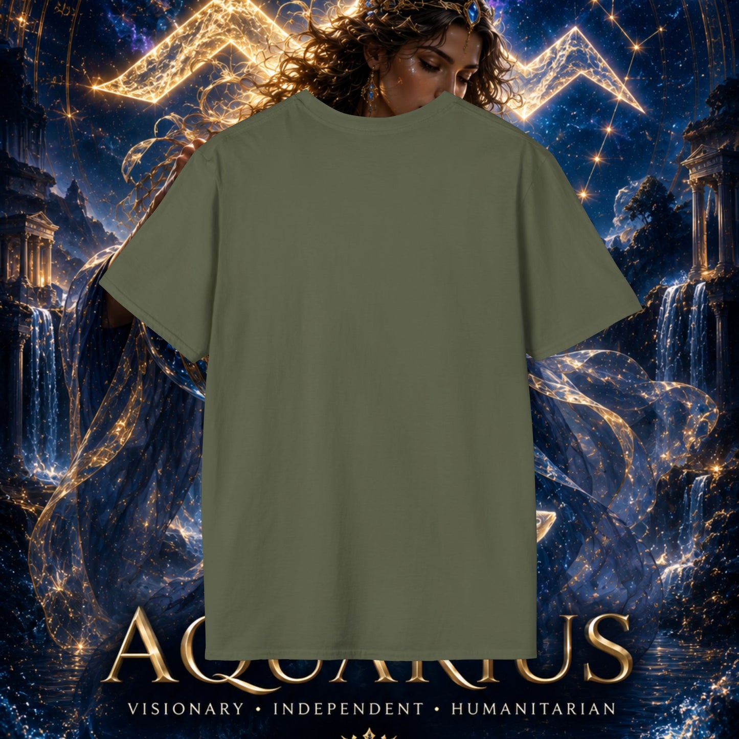 "Camiseta ♒ ACUARIO M– La Visionaria del Cielo y el Agua"