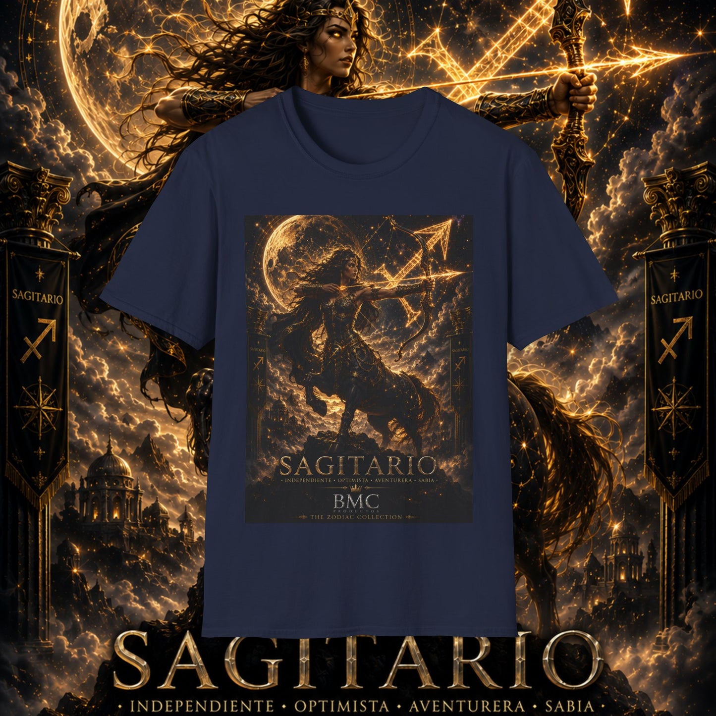 "Camiseta Sagitario M – La Cazadora del Horizonte"