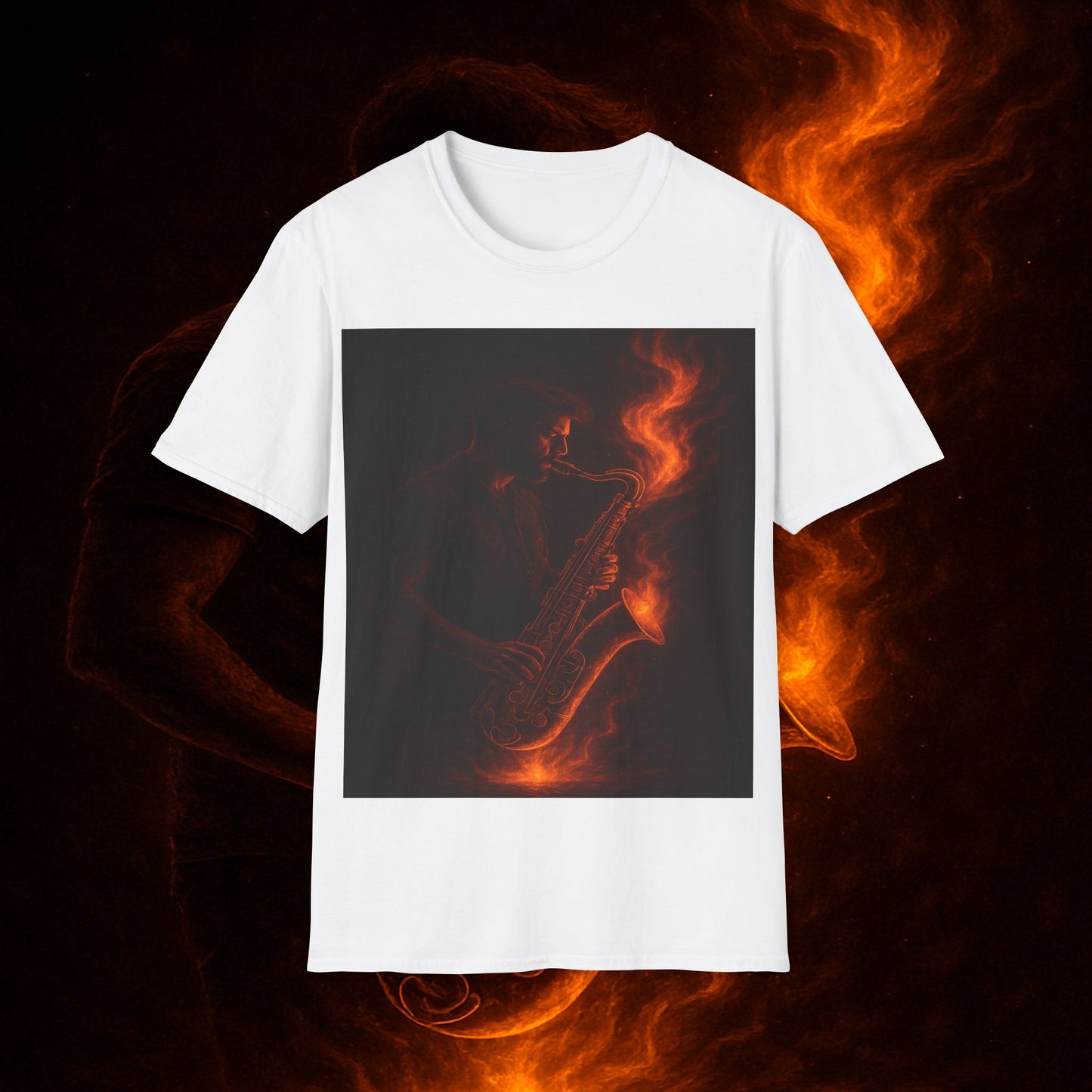 "Camiseta sax 🎷🔥 Haz que arda cada nota.” 🔥🎷