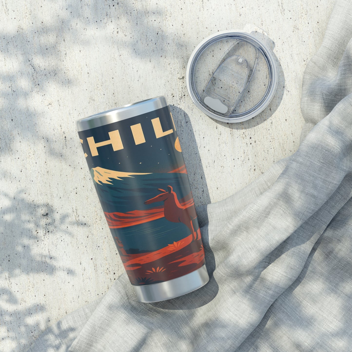 "Vagabond 20oz Thermal Tumbler Chile: Untamed Nature and Eternal Horizons 🏔️🍇🏜️"