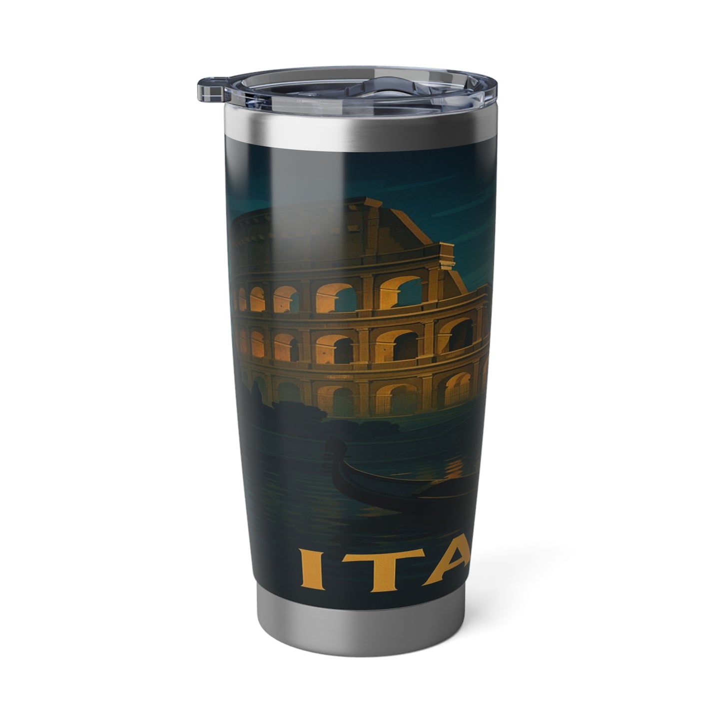 "Vaso Térmico Vagabond 20oz Italia: Arte, Pasión y Sabores Eternos 🎨🍝🏛️"