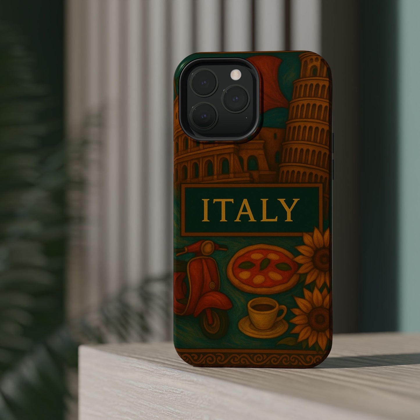 "Funda Magnética Reforzada Magnética Reforzada Italia: Arte, Pasión y Sabores Eternos 🎨🍝🏛️"