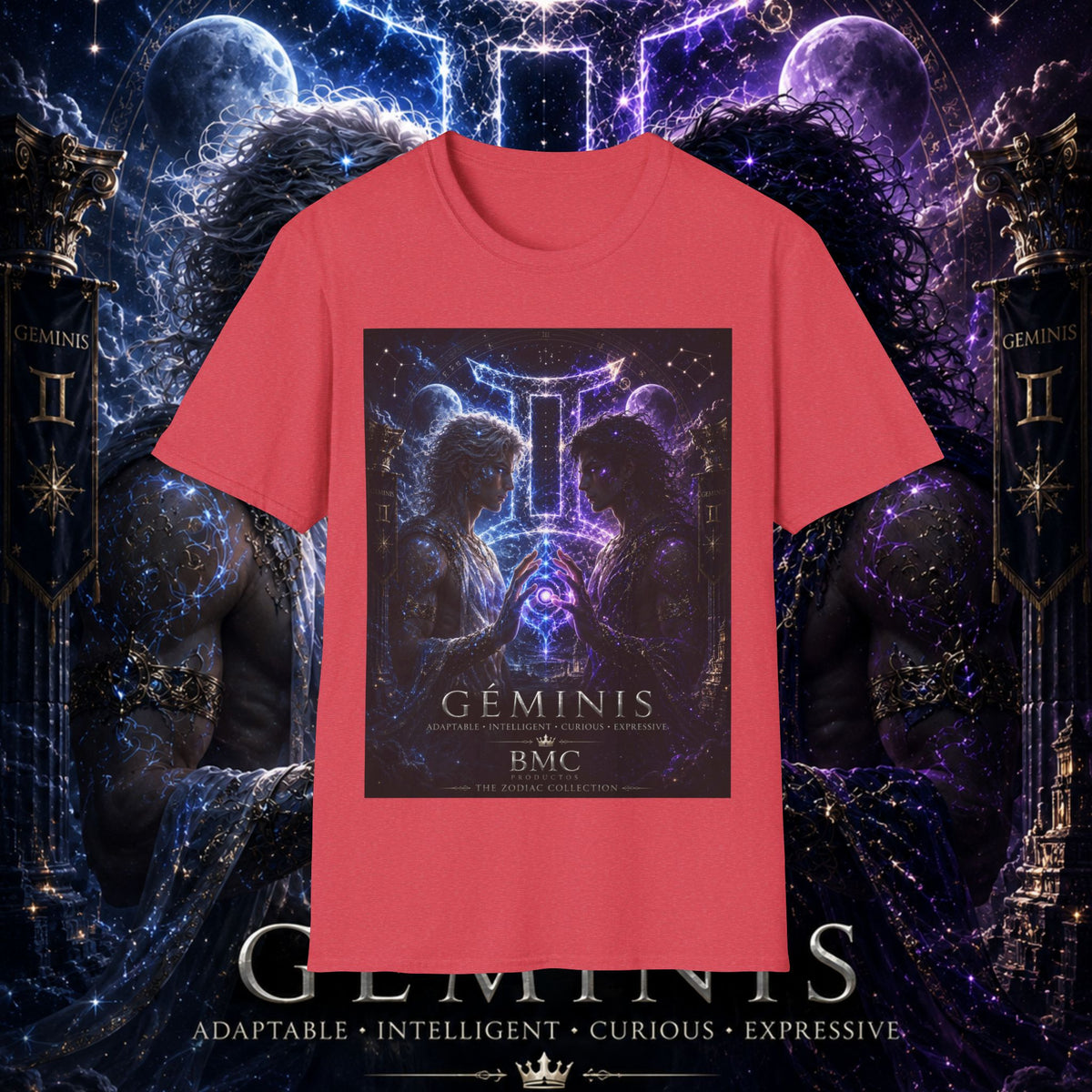 "Camiseta ♊ Géminis — Reflejo del alma dividida"