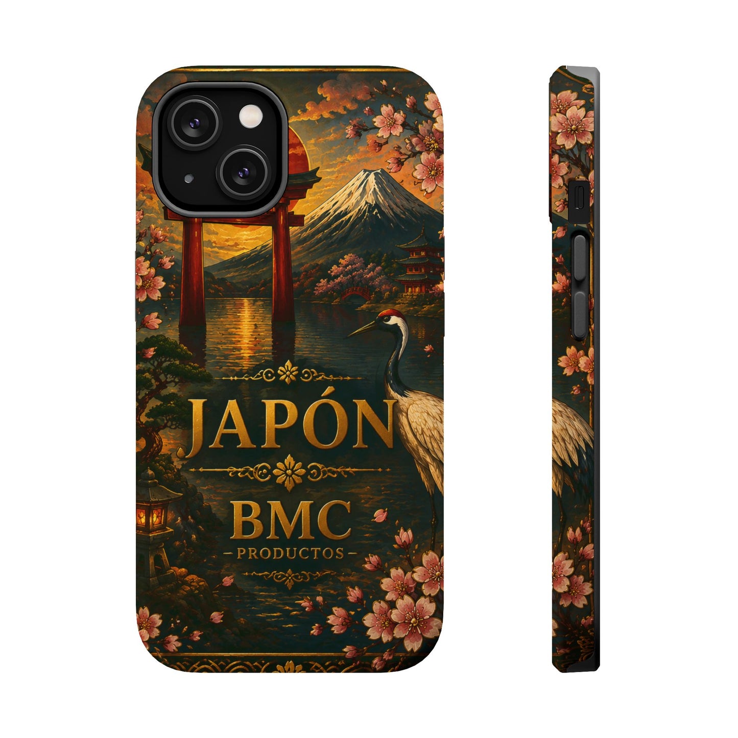 "Funda Magnética Reforzada Japón: Tradición entre Cerezos y Montañas 🌸⛩️🗻"