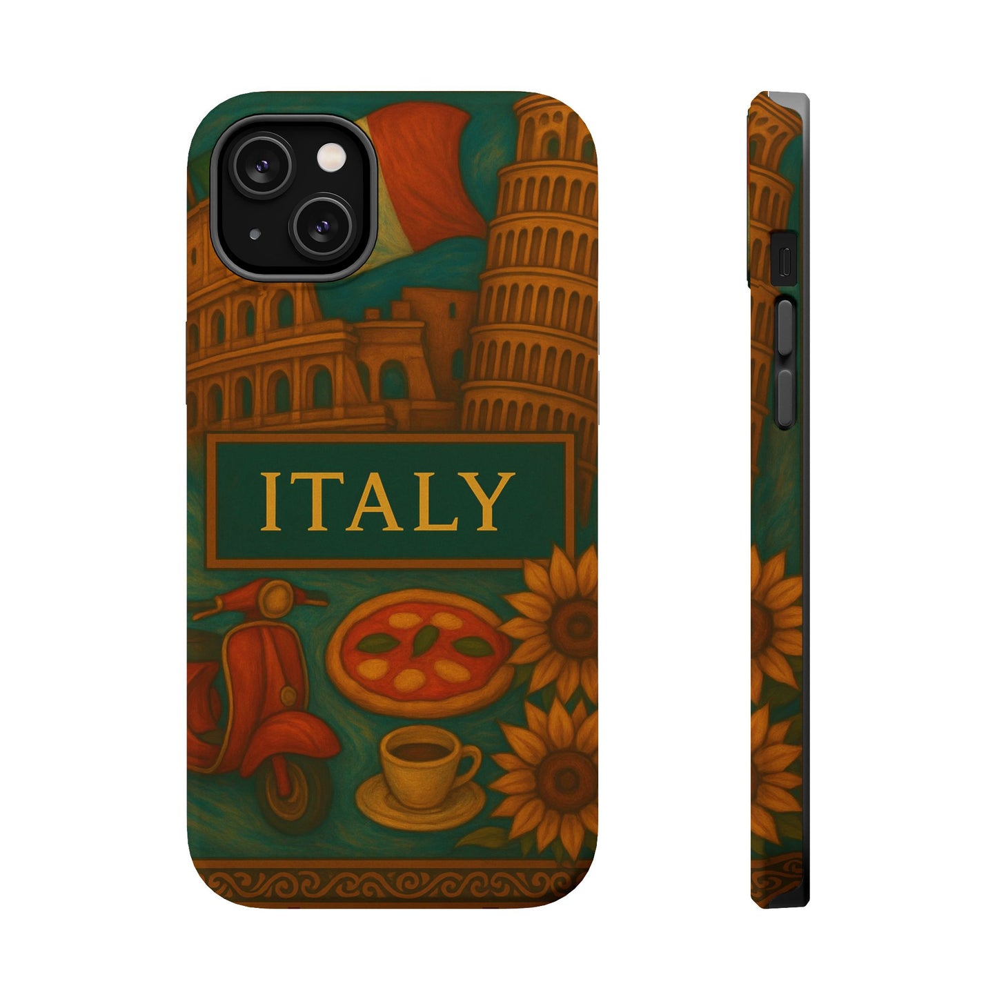 "Funda Magnética Reforzada Magnética Reforzada Italia: Arte, Pasión y Sabores Eternos 🎨🍝🏛️"