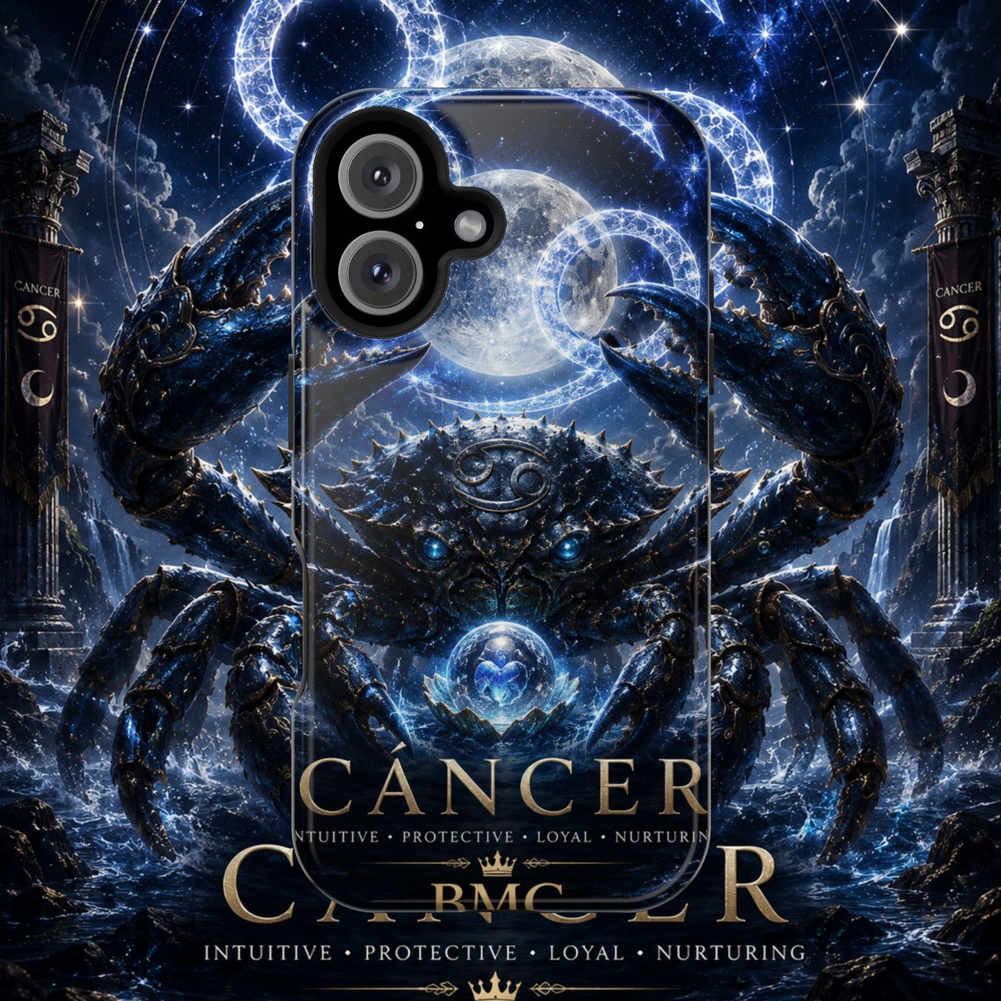 "Funda Magnética Reforzada ♋ Cáncer — Guardián de las profundidades""