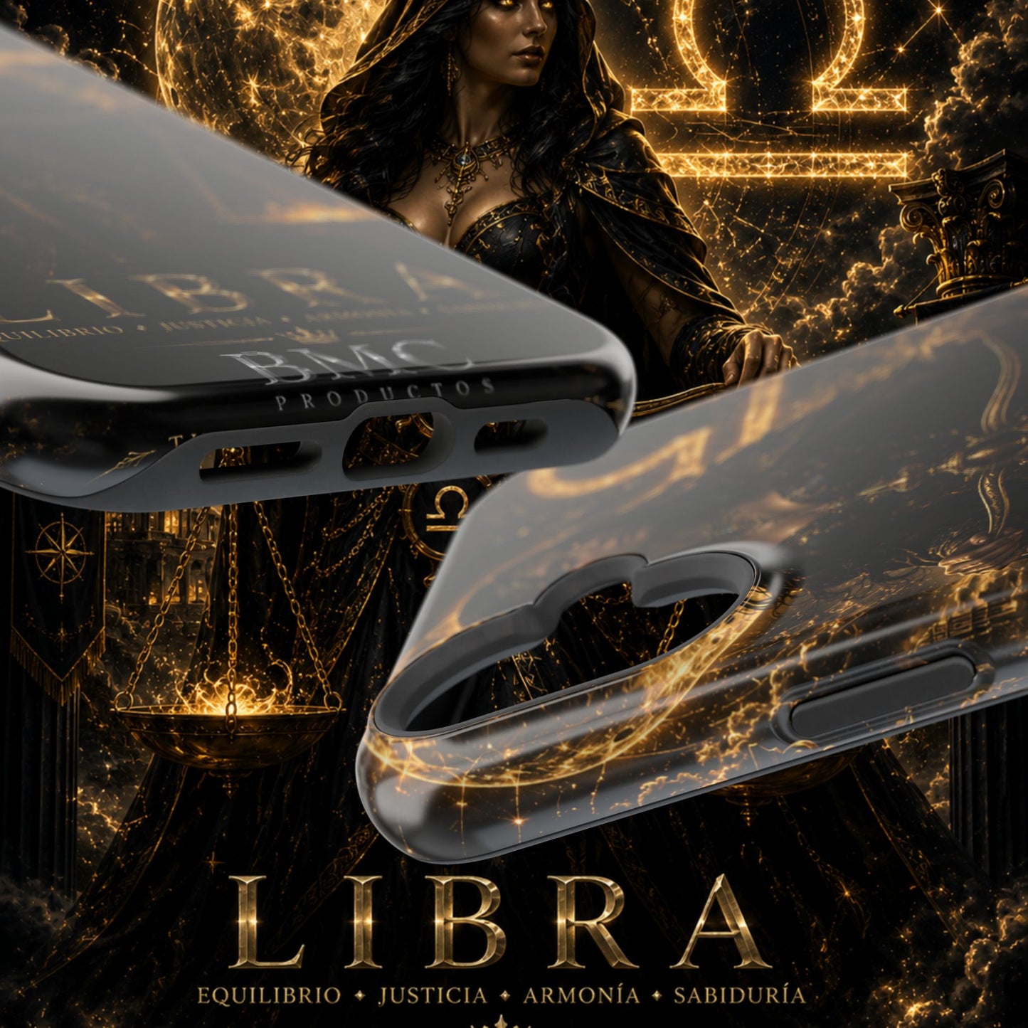 "Funda Magnética Reforzada libra– La Guardiana del Equilibrio"