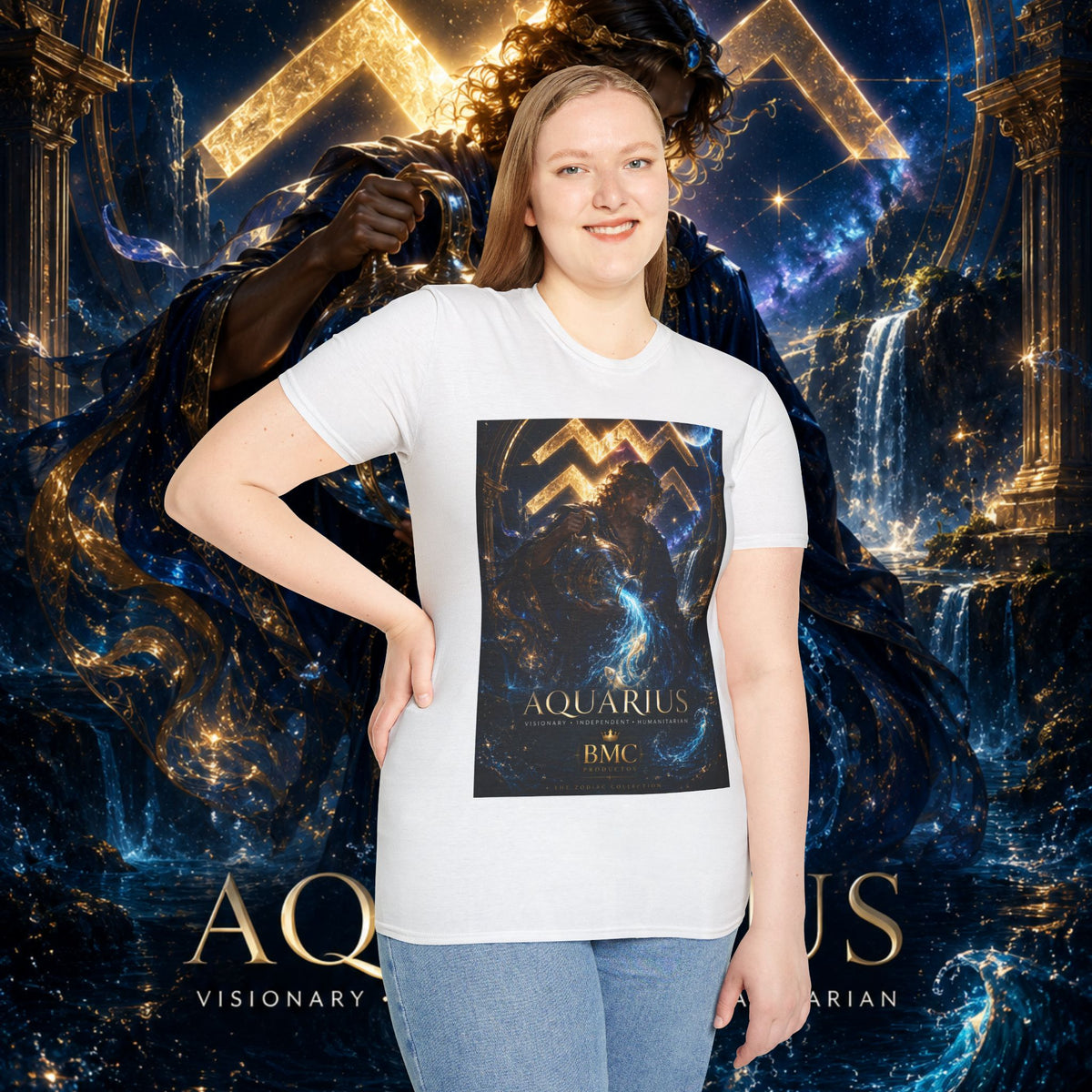 "Camiseta ♒ ACUARIO – El Visionario del Cielo y el Agua"