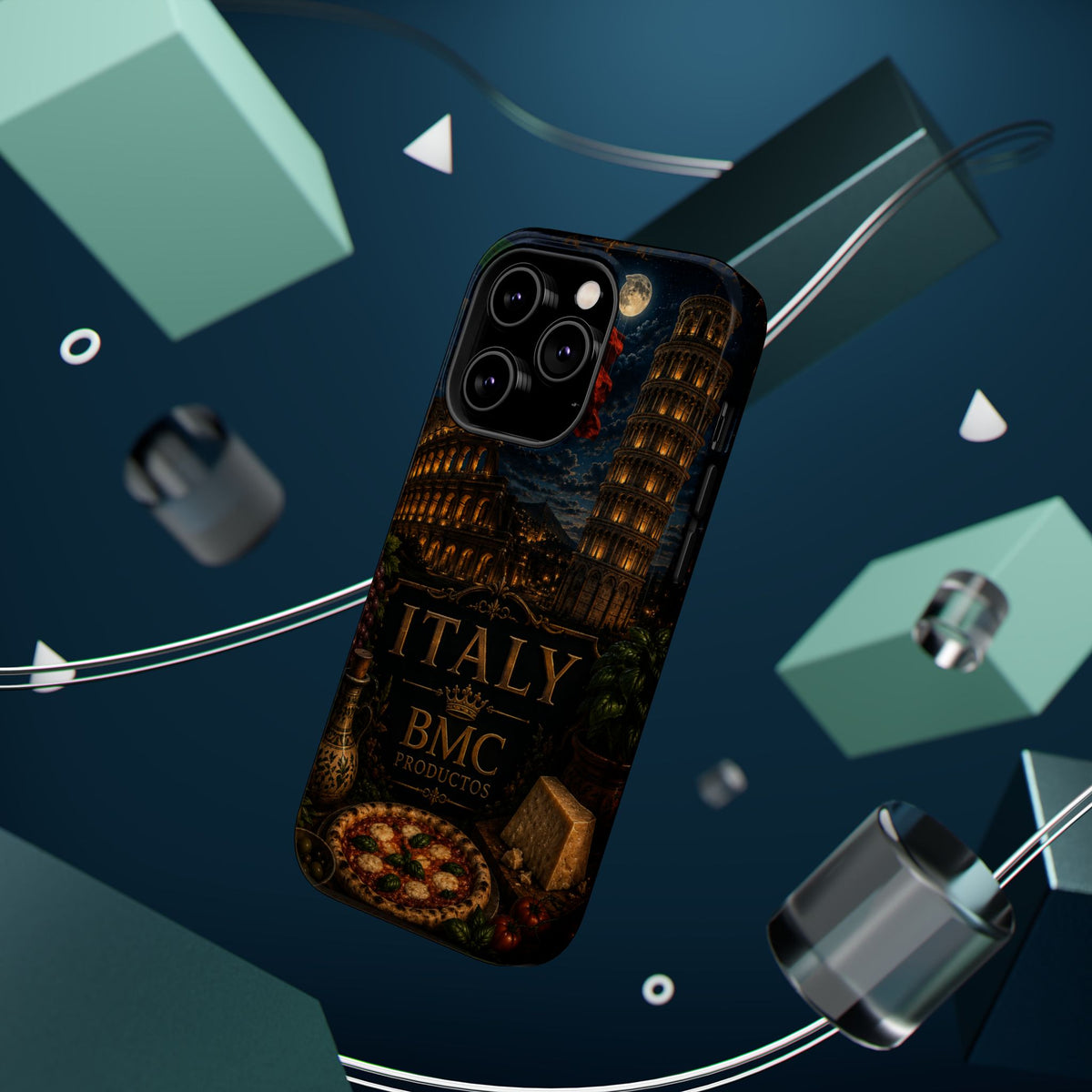 "Funda Magnética Reforzada Magnética Reforzada Italia: Arte, Pasión y Sabores Eternos 🎨🍝🏛️"