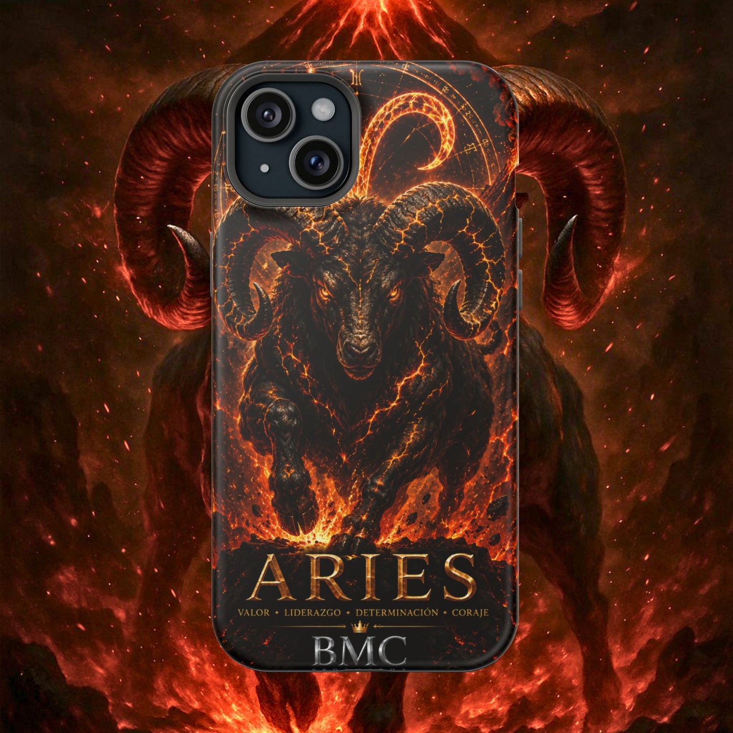 "Funda Magnética Reforzada ♈ Aries — Espíritu de fuego"