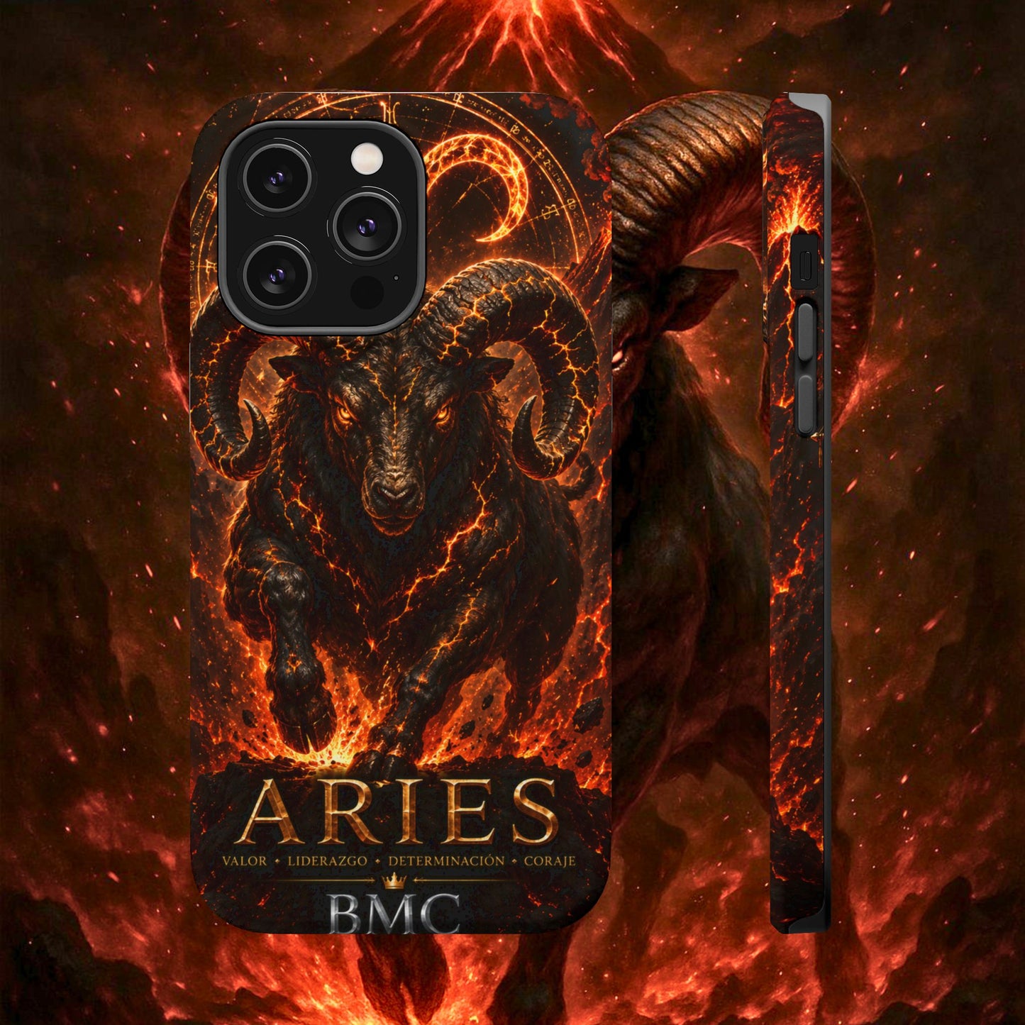 "Funda Magnética Reforzada ♈ Aries — Espíritu de fuego"