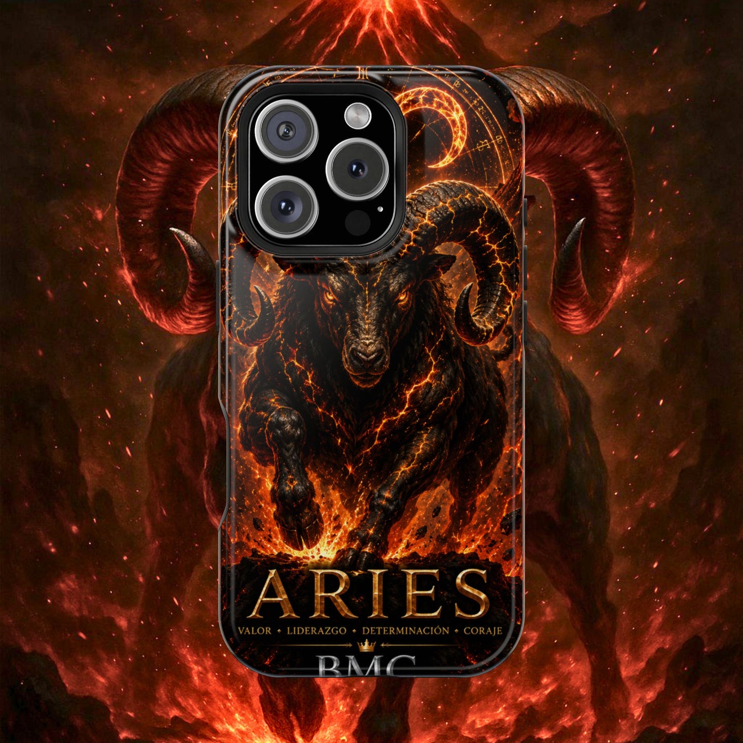 "Funda Magnética Reforzada ♈ Aries — Espíritu de fuego"