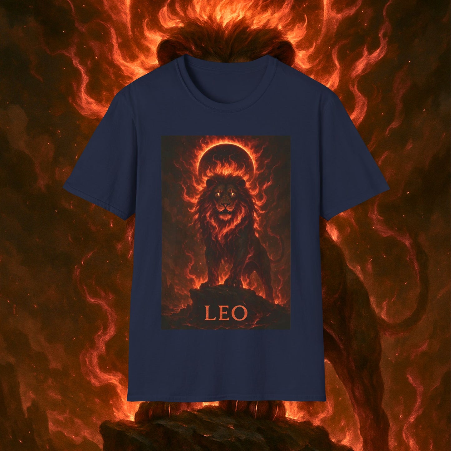 "Camiseta ♌ Leo — Soberano del fuego eterno"