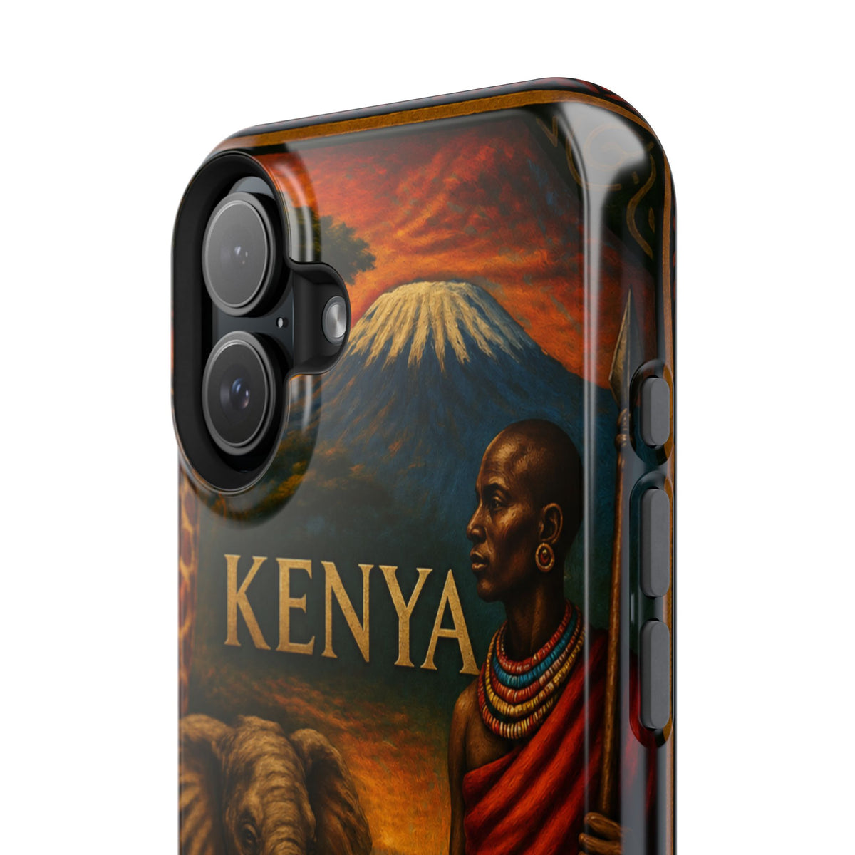 "Reinforced Magnetic Case Kenya: Wild Adventure and Land of Infinite Horizons 🦁🌄🏕️"