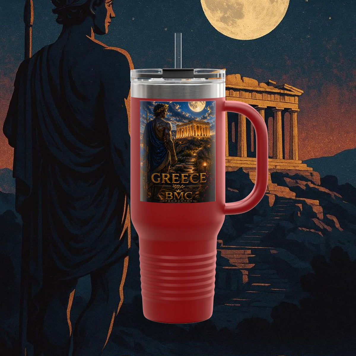 "taza de Viaje Aislada Grecia: Cuna de Dioses, Maravillas y Filosofía 🌊🏛️⚡"