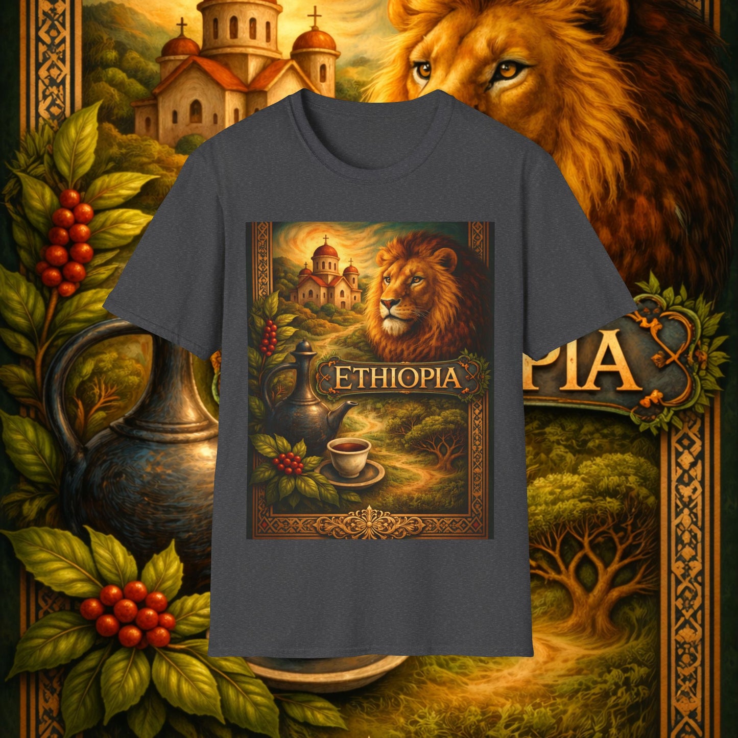 "Camiseta Etiopía Tierra sagrada y alma ancestral"