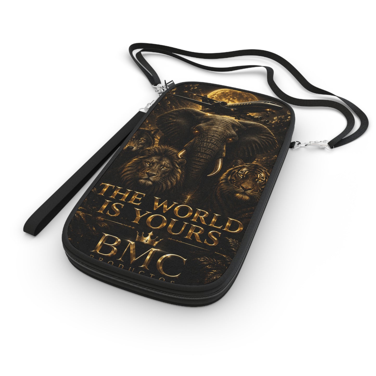 🌍✨ "El mundo es tuyo" – Cartera para pasaporte 🐘🦁✈️