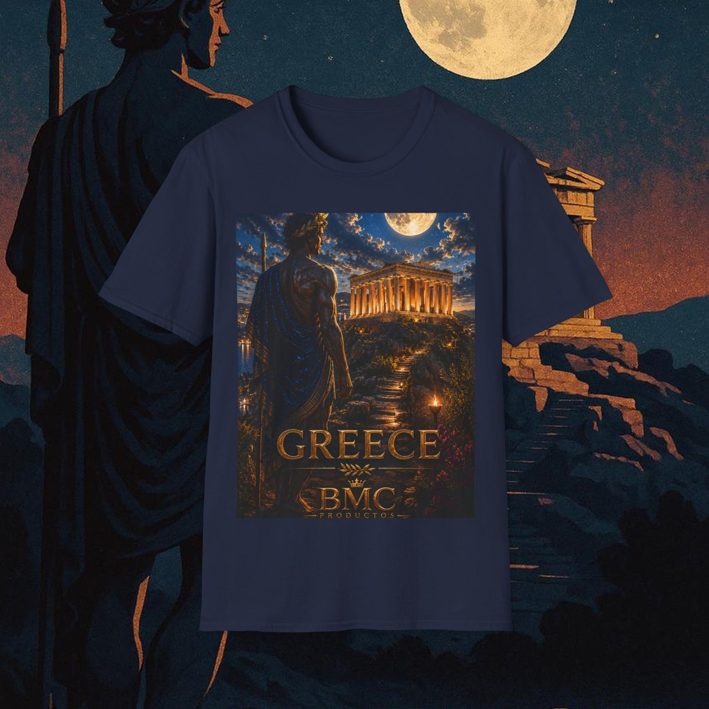 "Camiseta Grecia: Cuna de Dioses, Maravillas y Filosofía 🌊🏛️⚡"