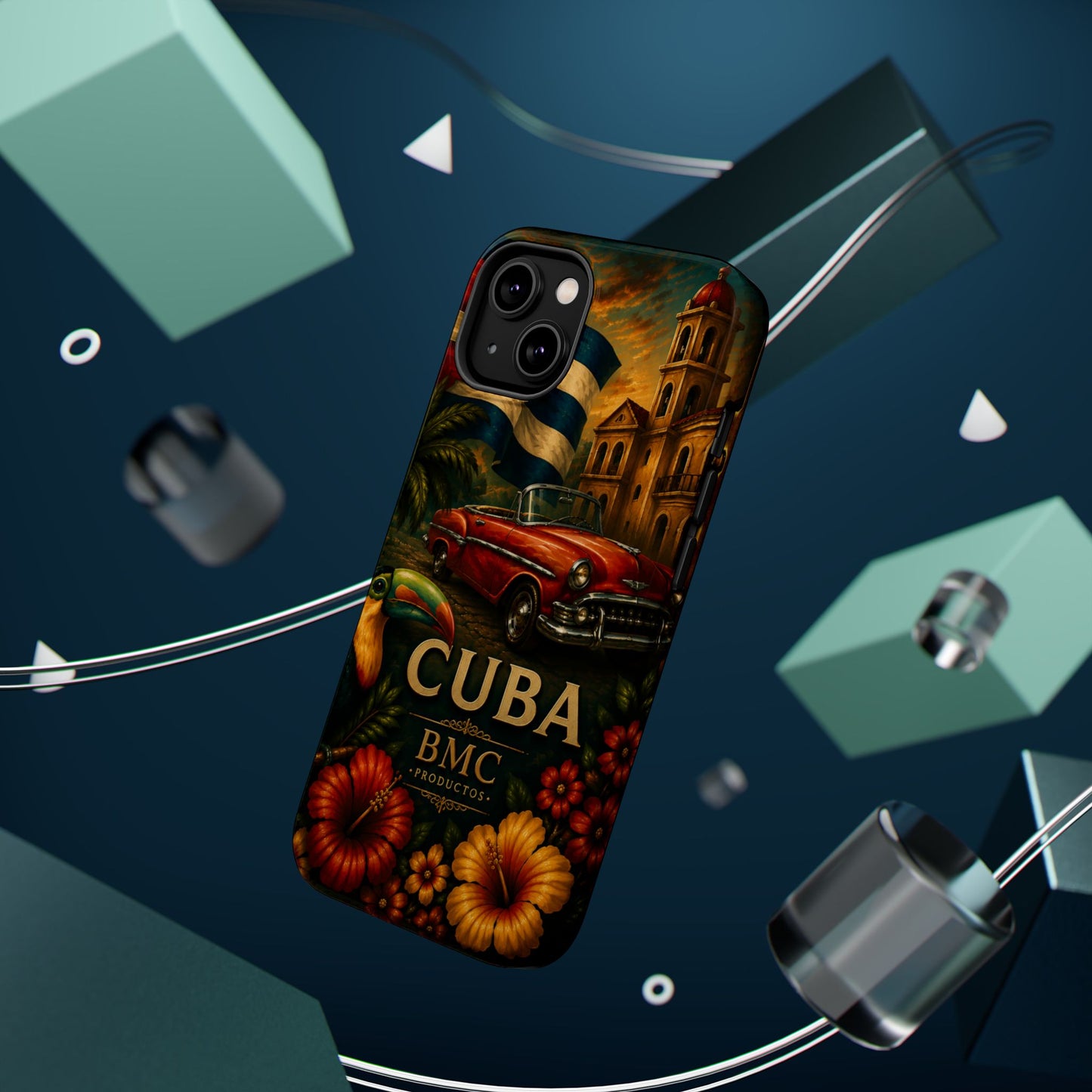 "Funda Magnética Reforzada Magnética Reforzada Cuba: Ritmo, Historia y Encanto Caribeño 🎺🚗🌴 "