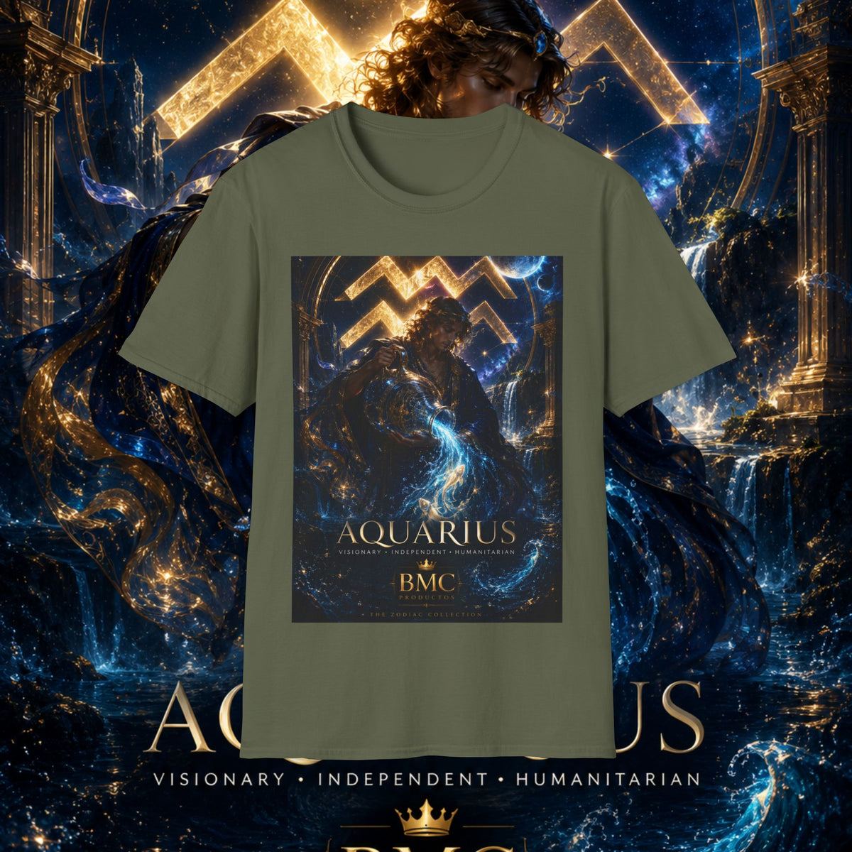 "Camiseta ♒ ACUARIO – El Visionario del Cielo y el Agua"