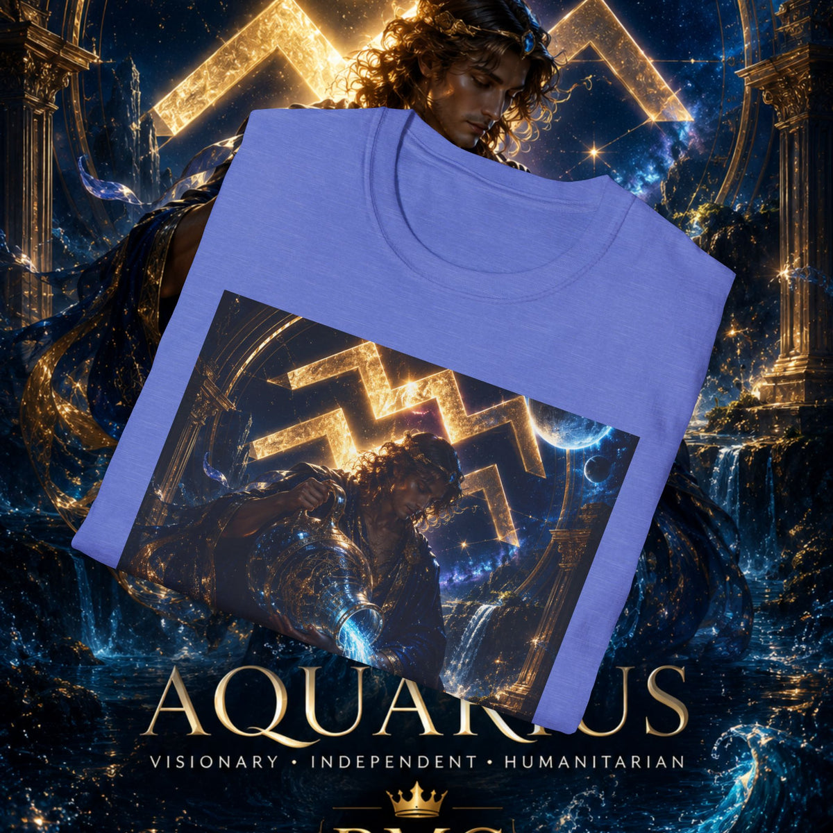 "Camiseta ♒ ACUARIO – El Visionario del Cielo y el Agua"