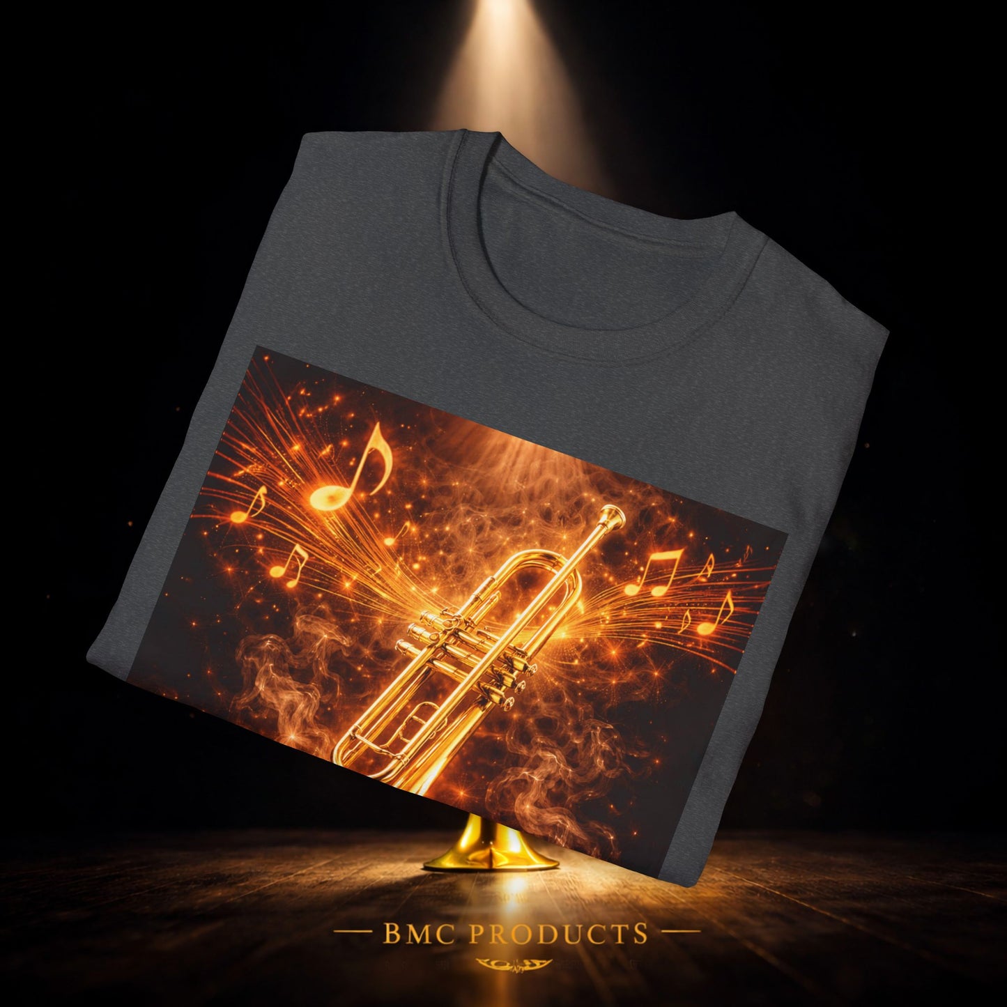 "Camiseta trompeta 🎺🔥Donde hay fuego, hay música.”