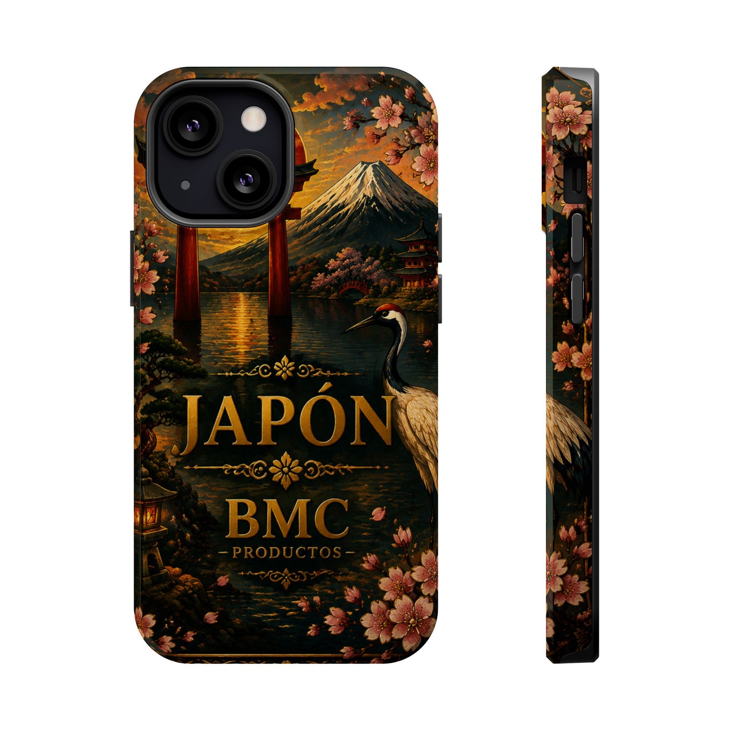 "Funda Magnética Reforzada Japón: Tradición entre Cerezos y Montañas 🌸⛩️🗻"