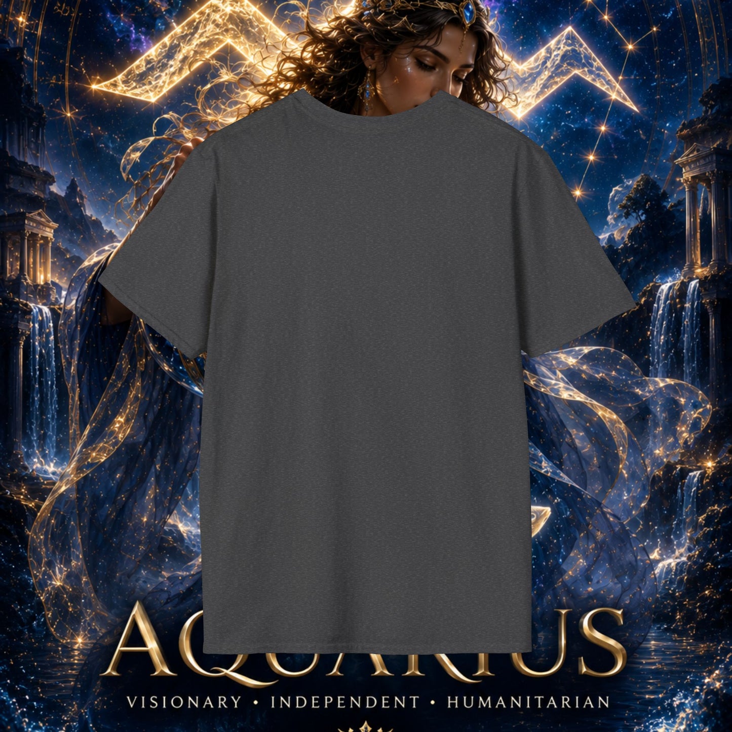 "Camiseta ♒ ACUARIO M– La Visionaria del Cielo y el Agua"