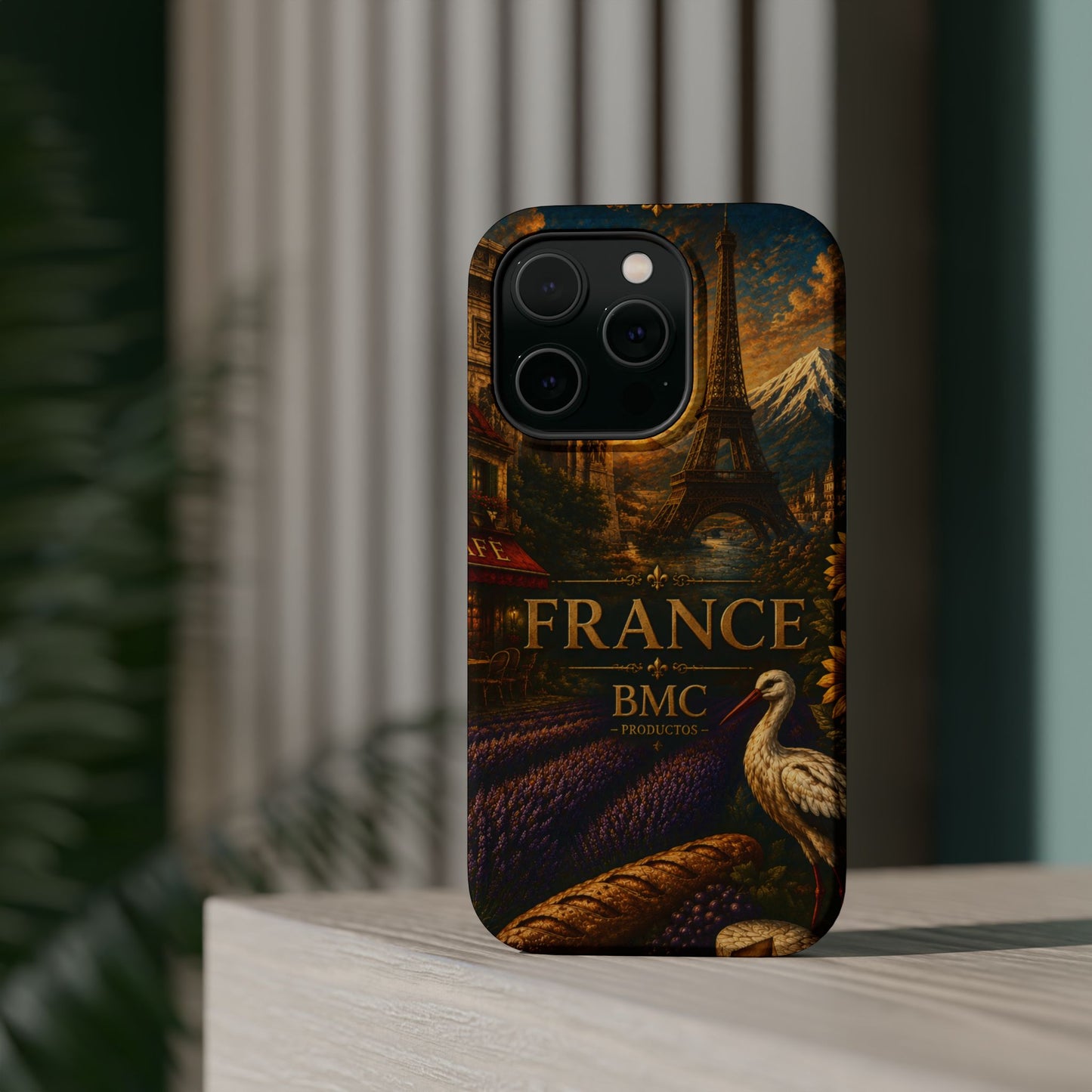 "Funda Magnética Reforzada Francia: Romance bajo la Luna 🌙🗼✨"
