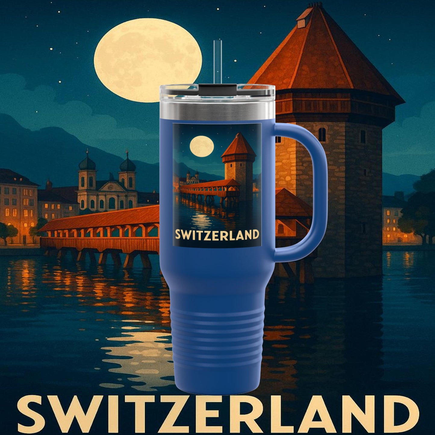 "Swiss Insulated Travel Mug❄️ – Land of majestic mountains and legendary precision"