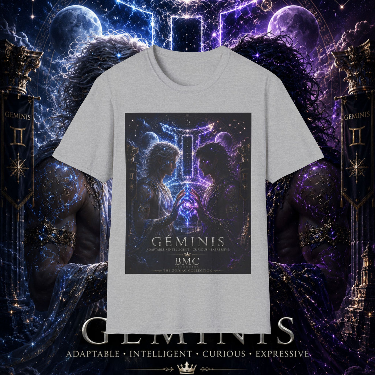"Camiseta ♊ Géminis — Reflejo del alma dividida"