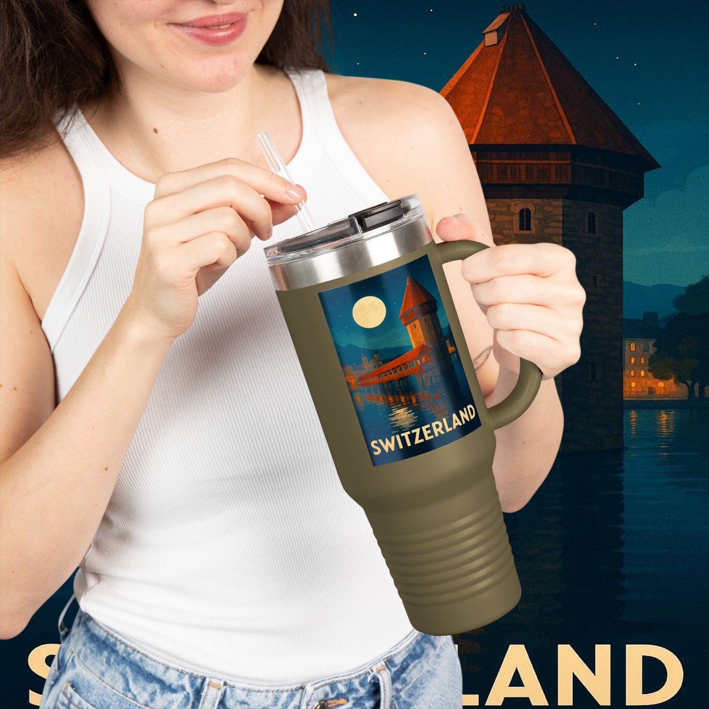 "Swiss Insulated Travel Mug❄️ – Land of majestic mountains and legendary precision"