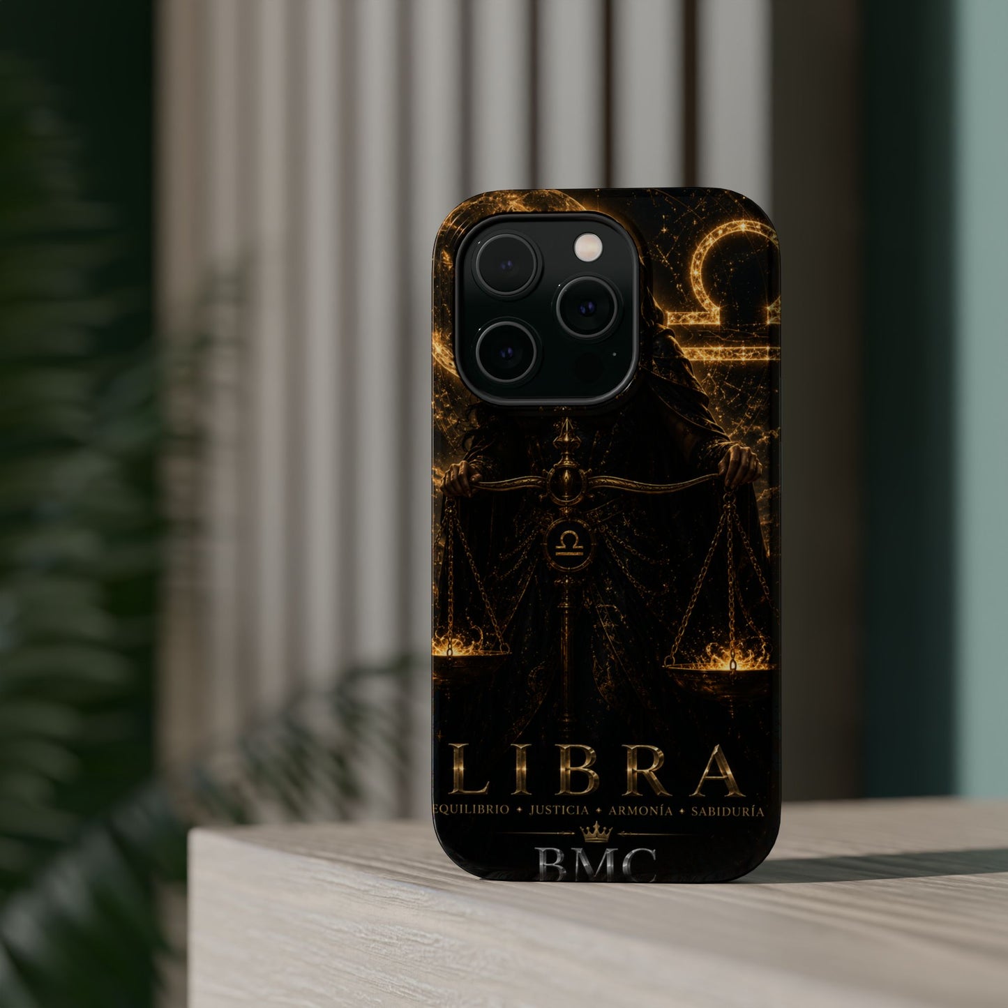 "Funda Magnética Reforzada libra– La Guardiana del Equilibrio"