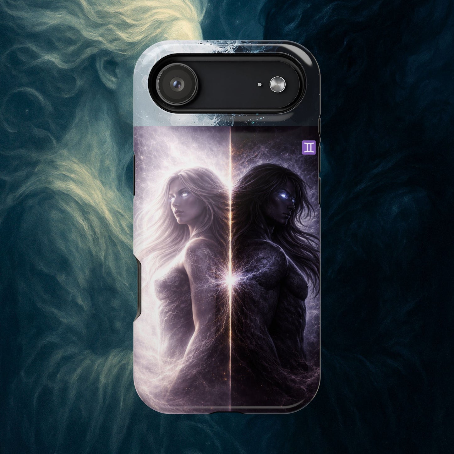 "Funda Magnética Reforzada♊ Géminis — Reflejo del alma dividida"