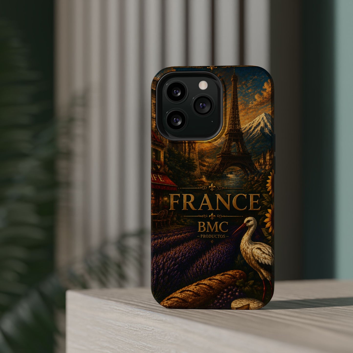 "Funda Magnética Reforzada Francia: Romance bajo la Luna 🌙🗼✨"