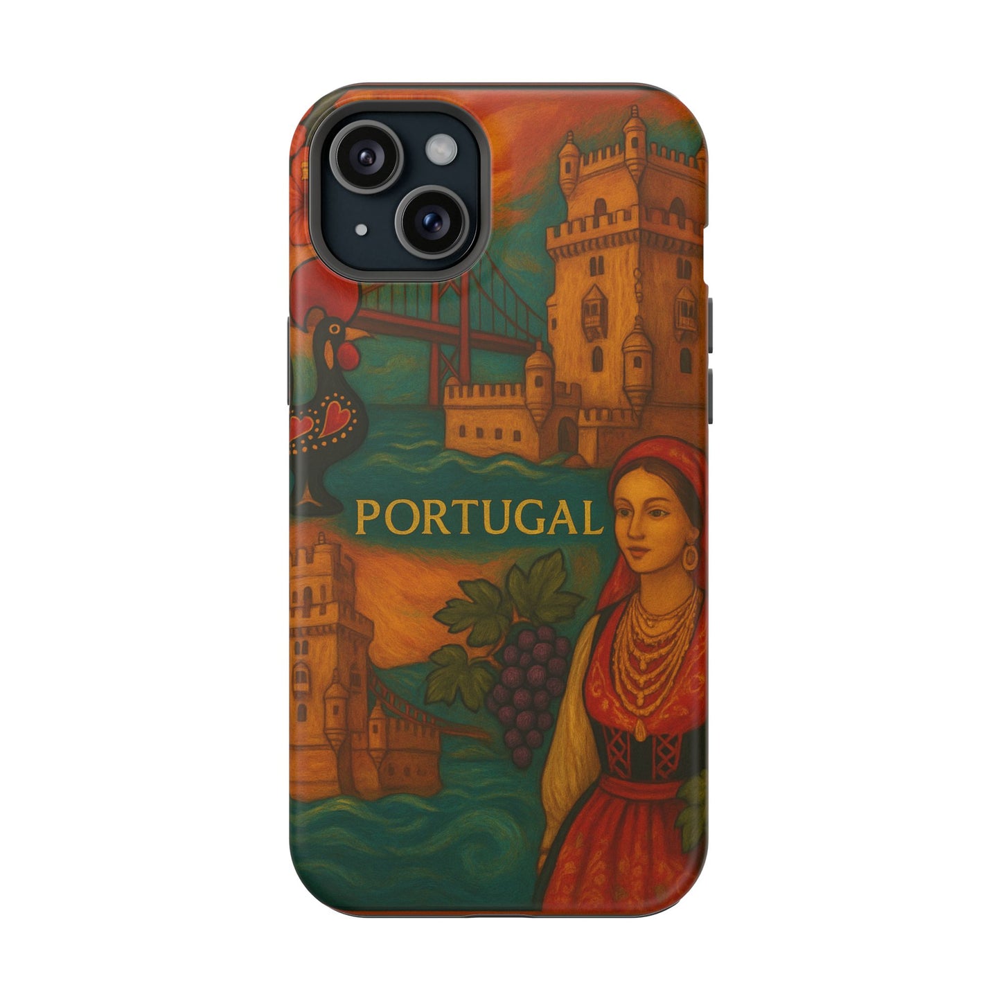 "Funda Magnética Reforzada Magnética Reforzada Portugal: Encanto Atlántico, Fados y Azulejos 🌊🎶🧿"