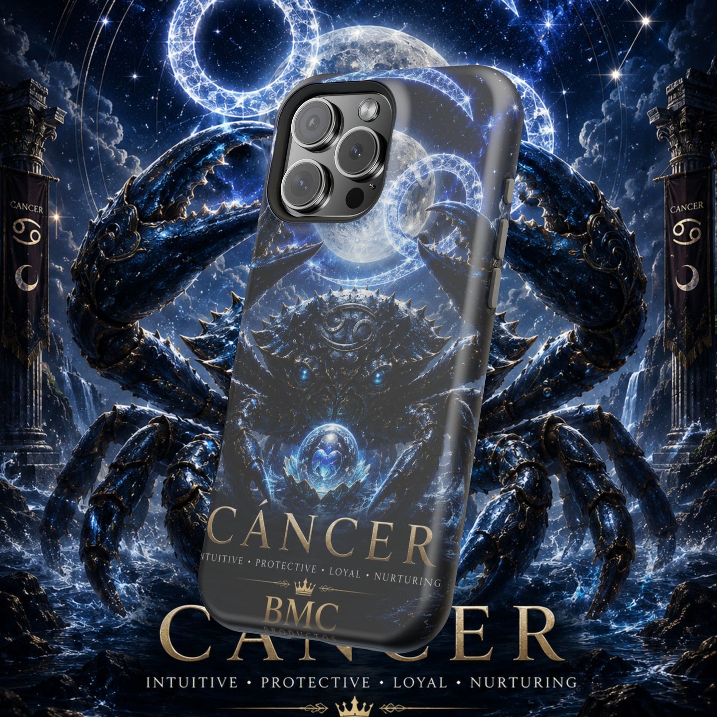"Funda Magnética Reforzada ♋ Cáncer — Guardián de las profundidades""