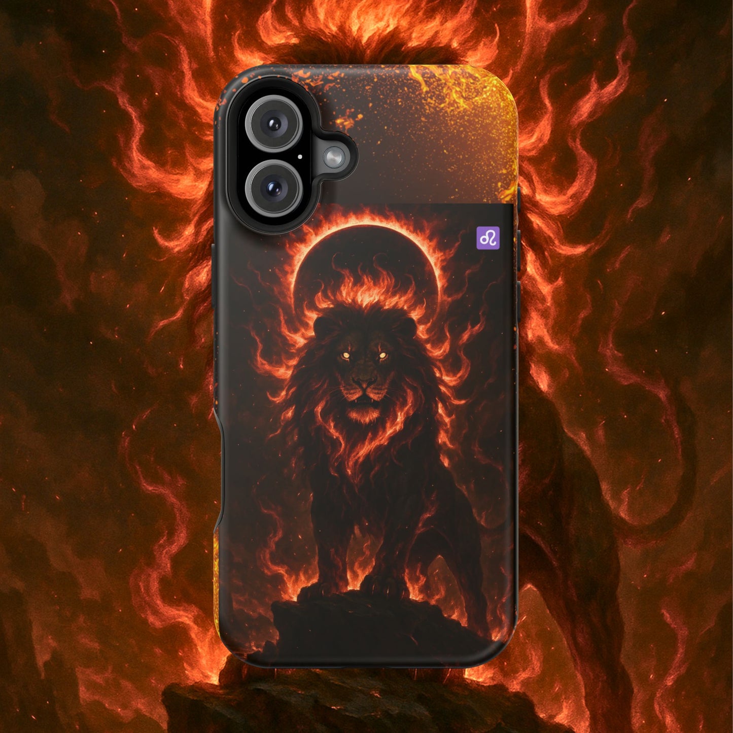 "Funda Magnética Reforzada ♌ Leo — Soberano del fuego eterno"