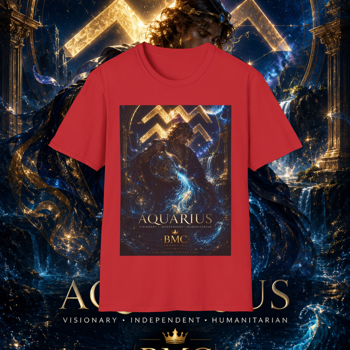 "Camiseta ♒ ACUARIO – El Visionario del Cielo y el Agua"