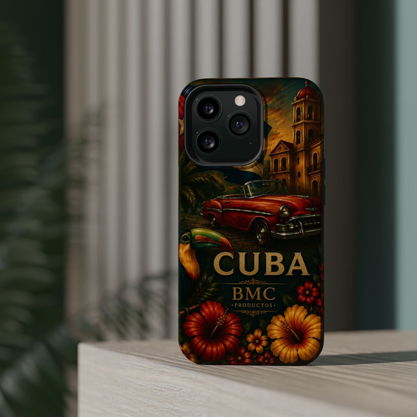 "Funda Magnética Reforzada Magnética Reforzada Cuba: Ritmo, Historia y Encanto Caribeño 🎺🚗🌴 "