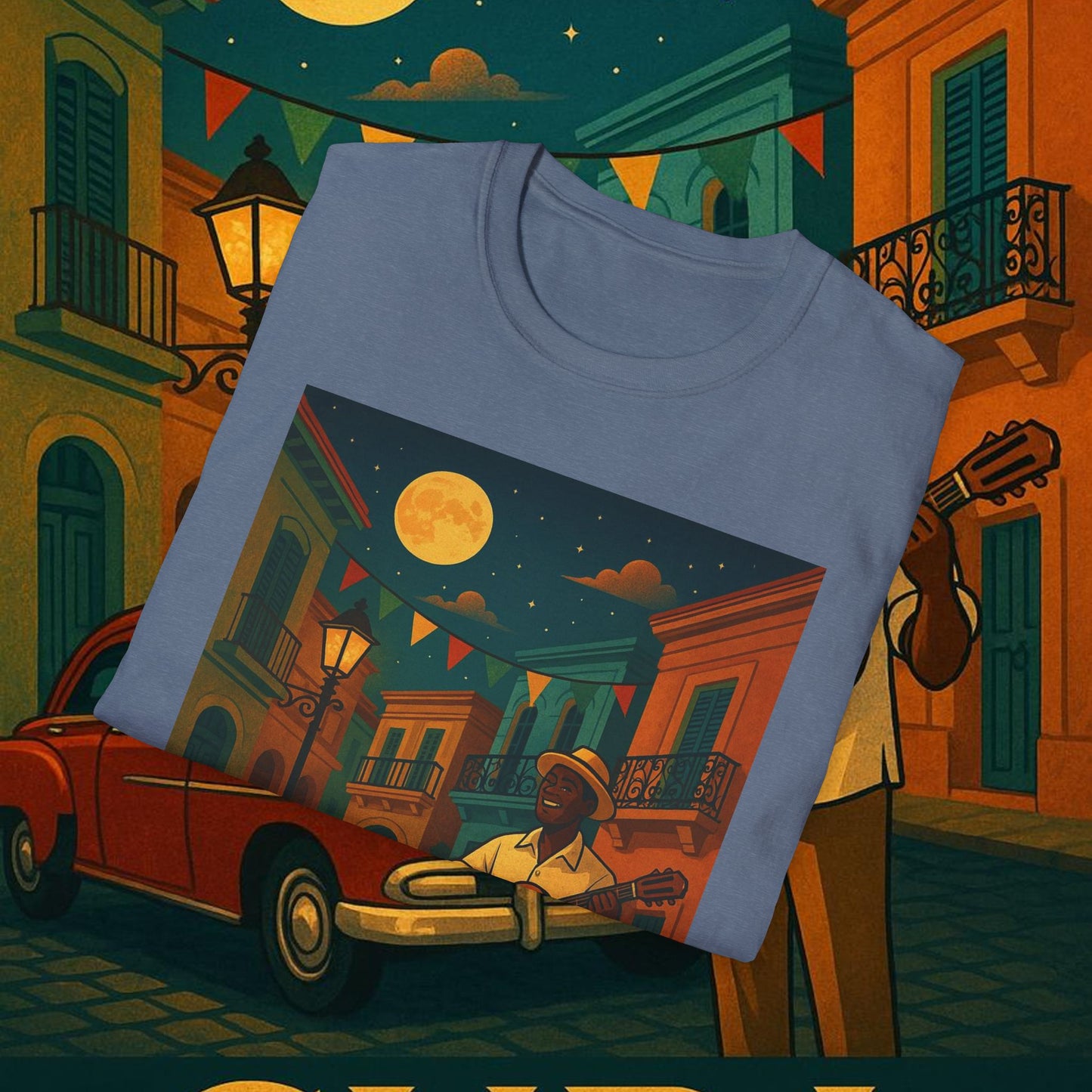 "Camiseta Cuba: Ritmo, Historia y Encanto Caribeño 🎺🚗🌴 "