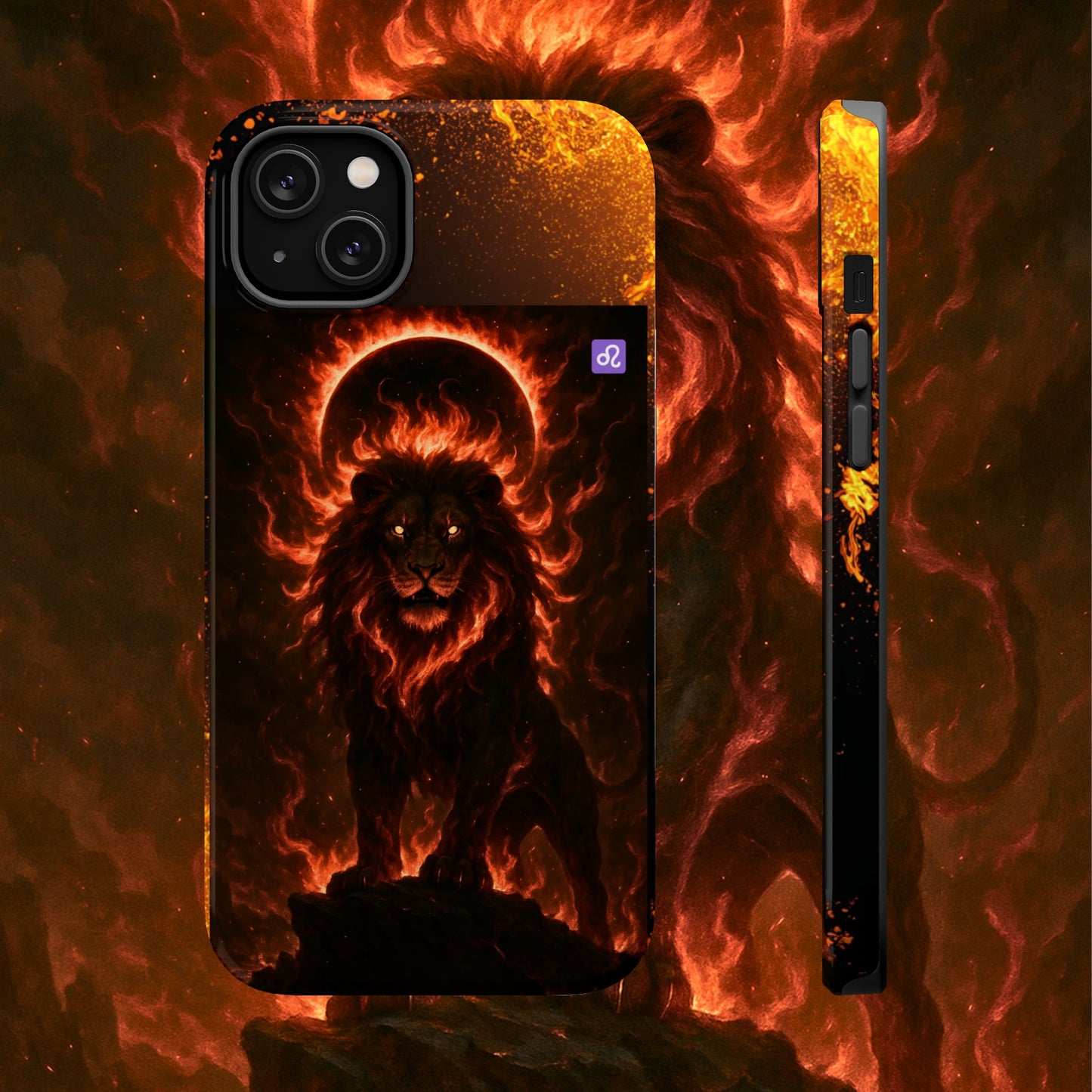 "Funda Magnética Reforzada ♌ Leo — Soberano del fuego eterno"