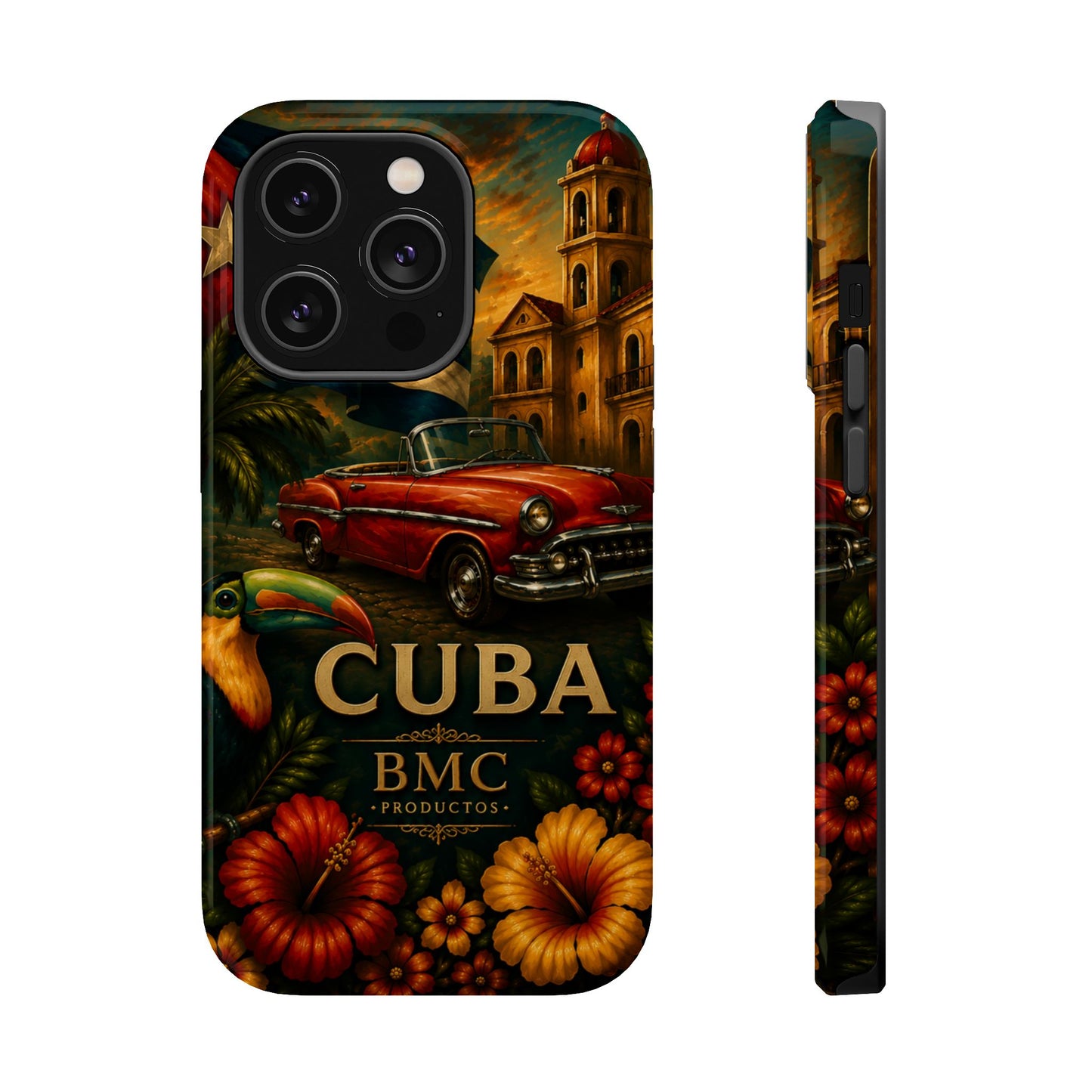 "Funda Magnética Reforzada Magnética Reforzada Cuba: Ritmo, Historia y Encanto Caribeño 🎺🚗🌴 "