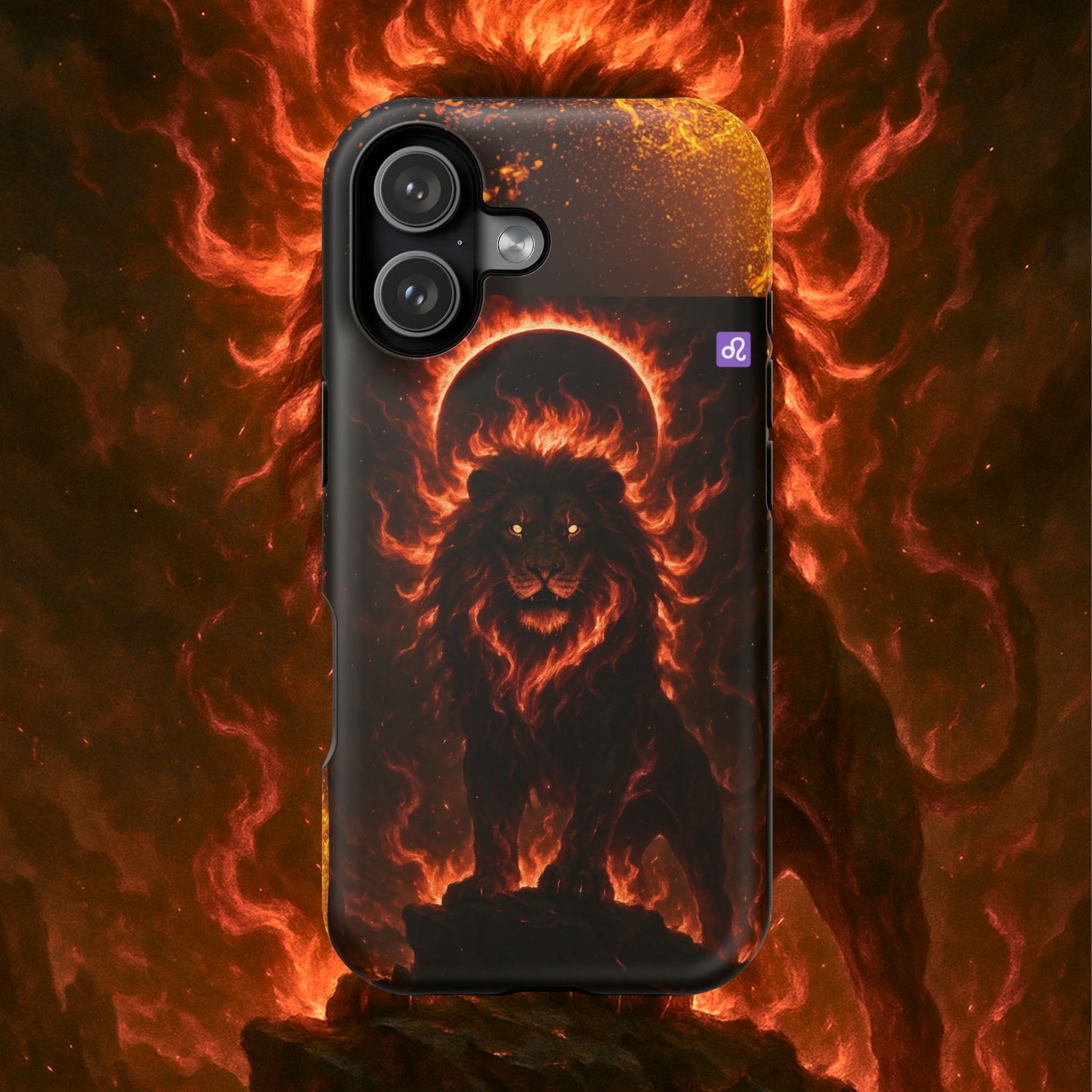 "Funda Magnética Reforzada ♌ Leo — Soberano del fuego eterno"