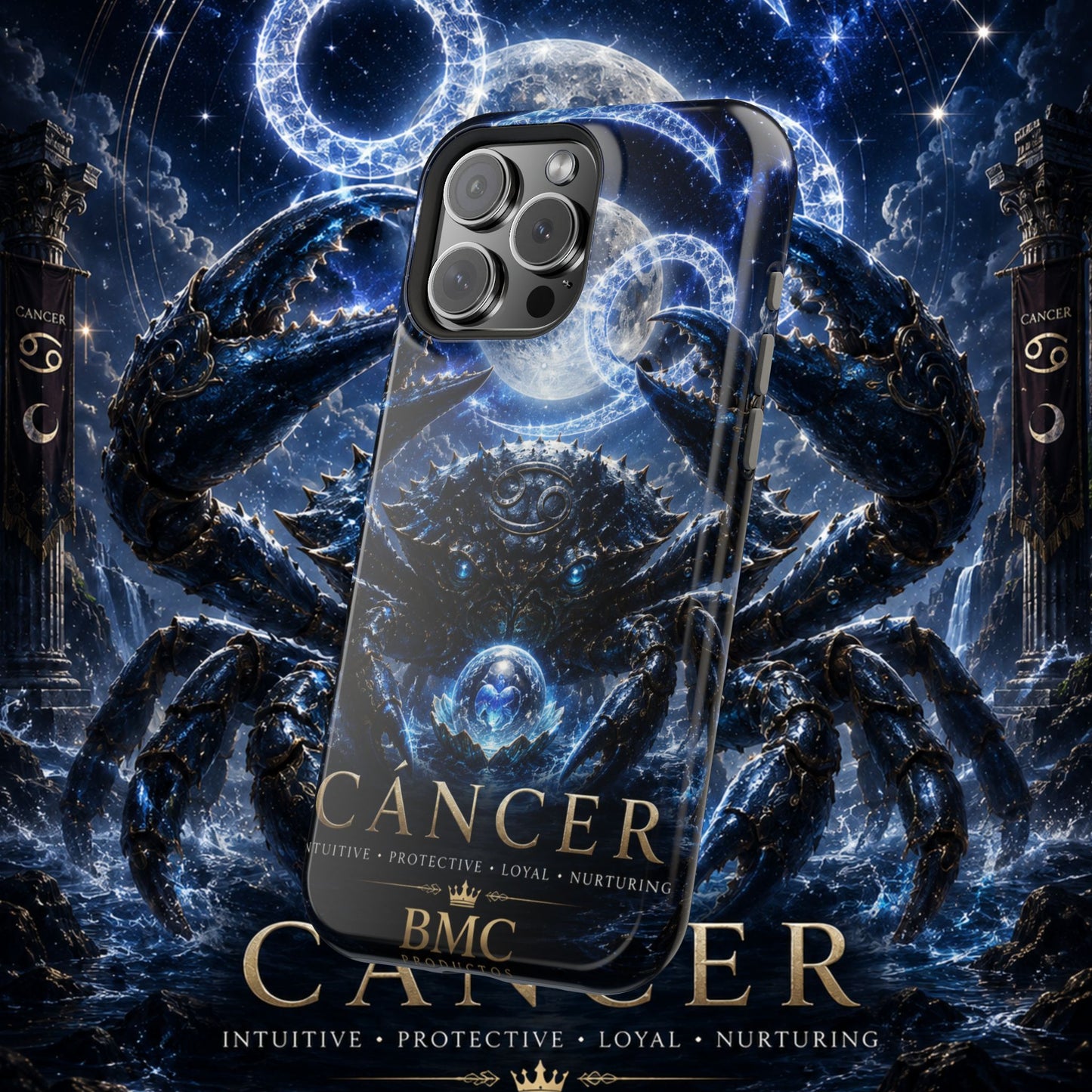 "Funda Magnética Reforzada ♋ Cáncer — Guardián de las profundidades""