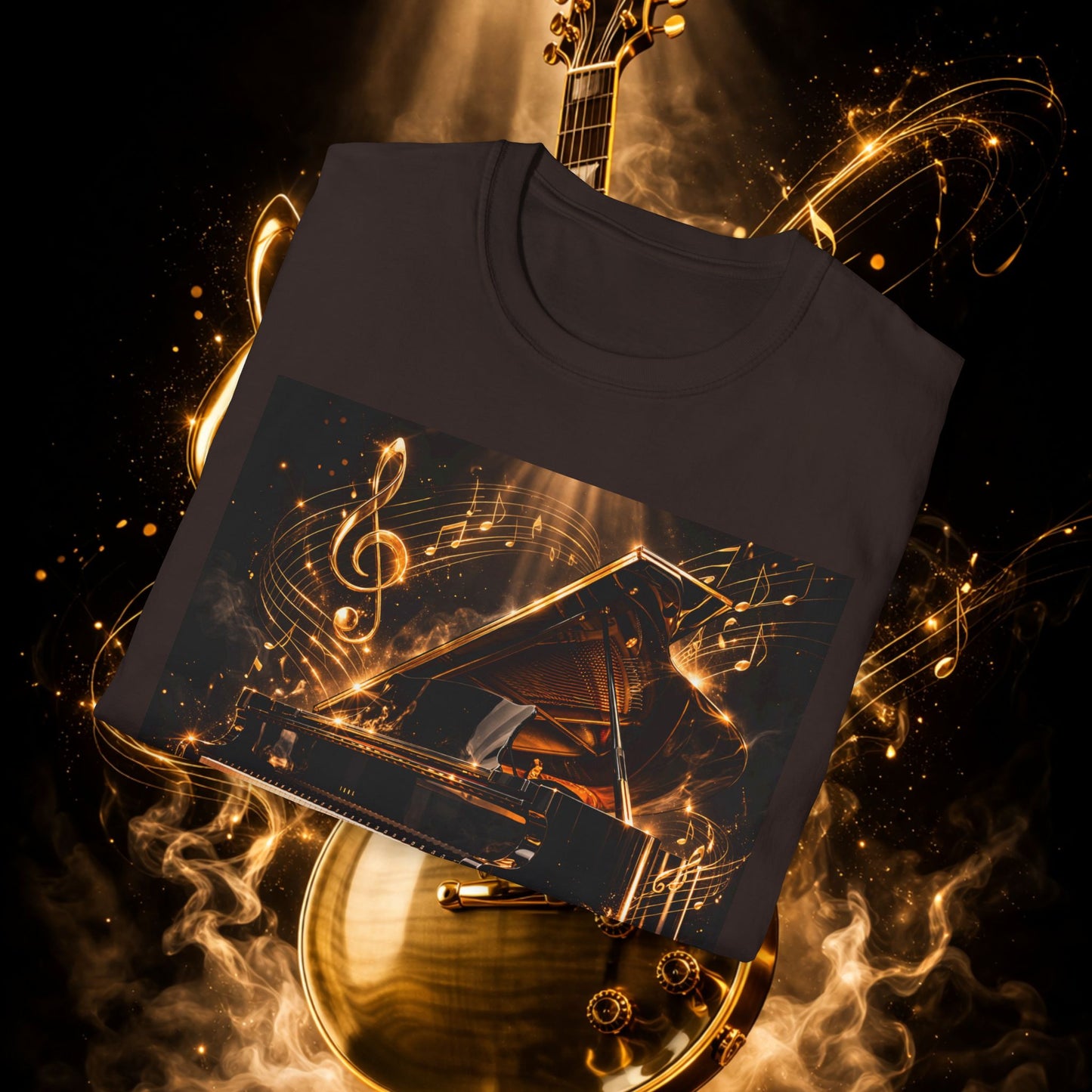 "Camiseta guitarra 🎸🔥Donde vibra una cuerda, nace una llamarada.” 🔥🎸