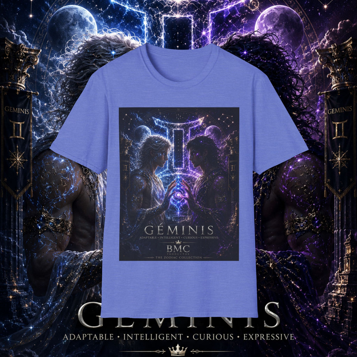 "Camiseta ♊ Géminis — Reflejo del alma dividida"