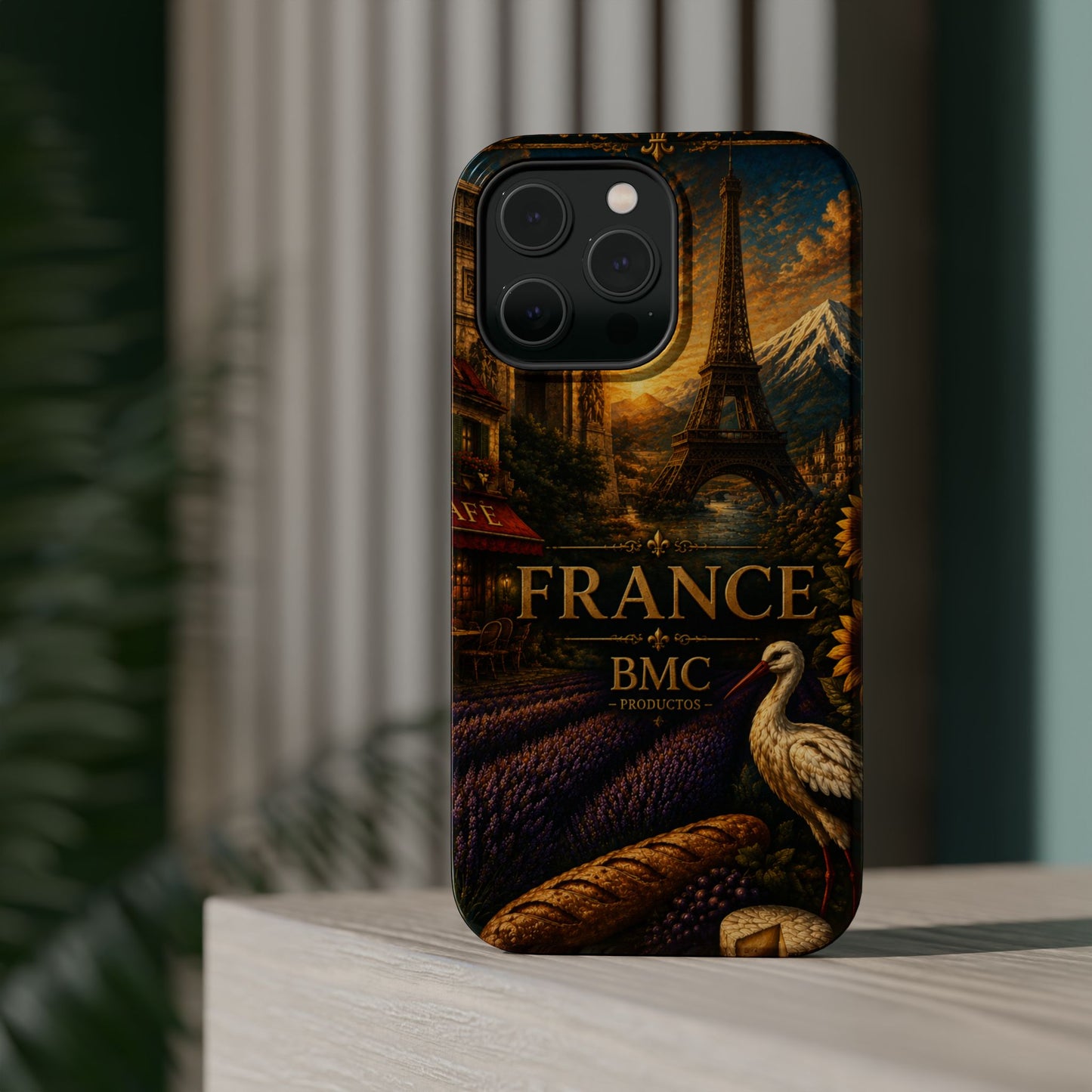 "Funda Magnética Reforzada Francia: Romance bajo la Luna 🌙🗼✨"